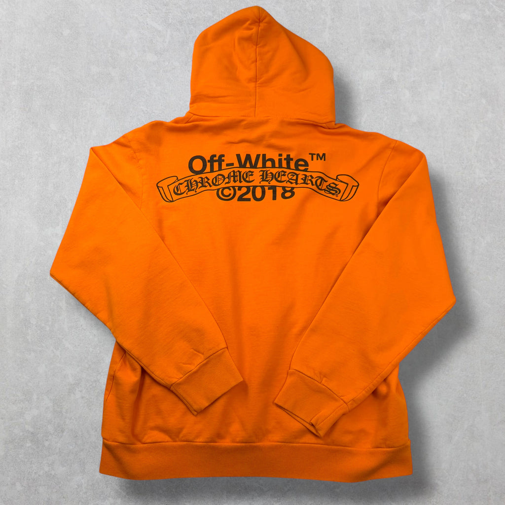 Chrome Hearts Off-White Scroll Orange Hoodie XL