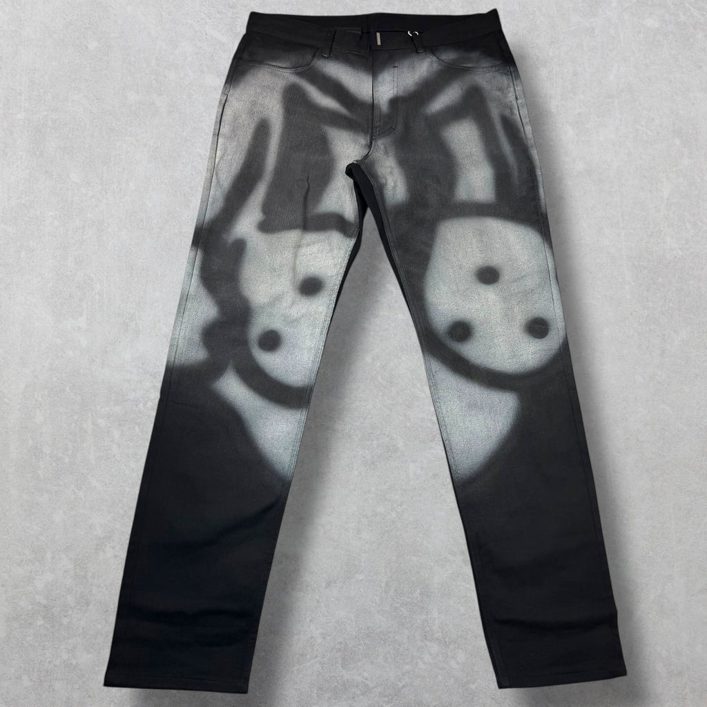 Givenchy Chito Graffiti Dog Black Jeans 34