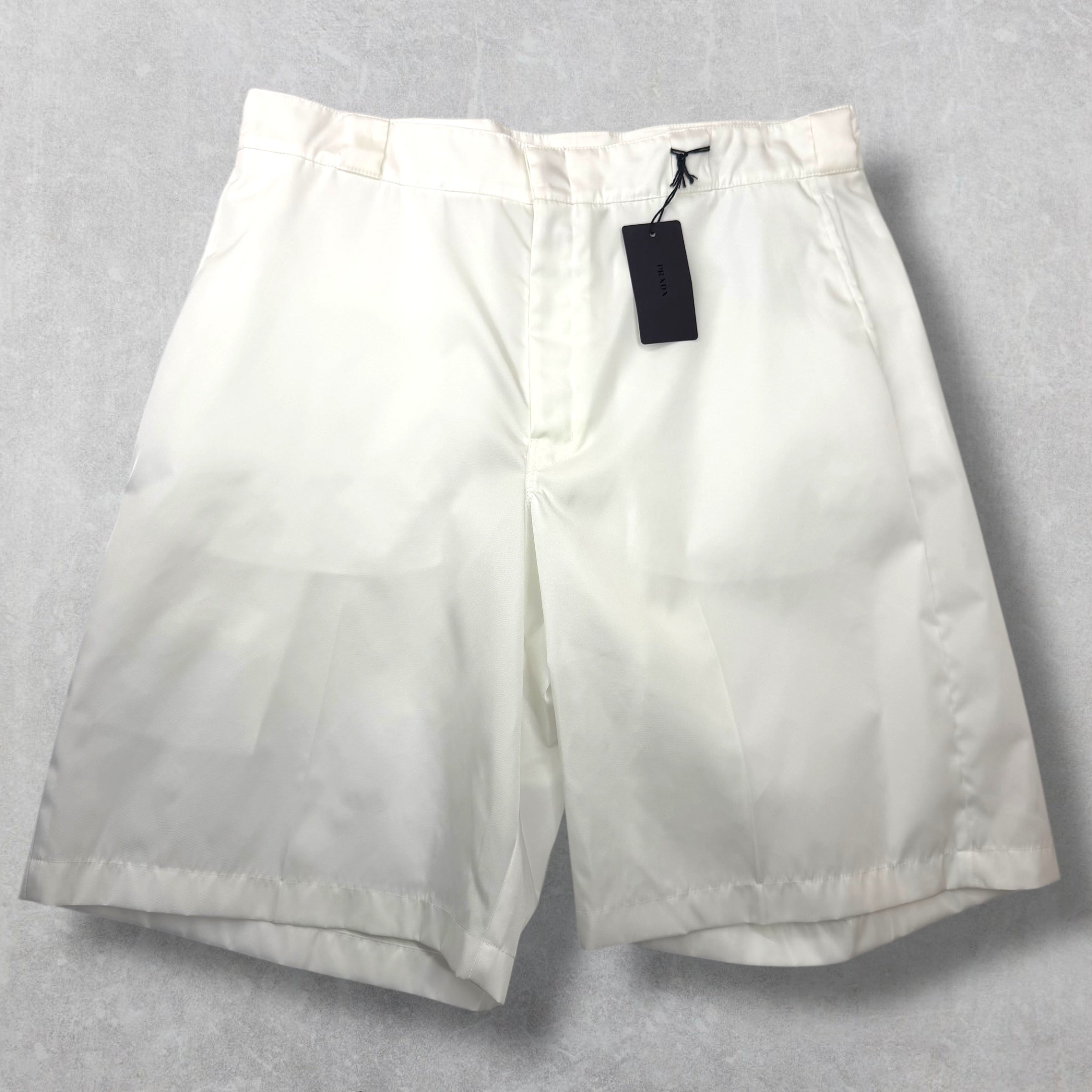 Prada Re-Nylon Bermuda White Shorts 52 (36)