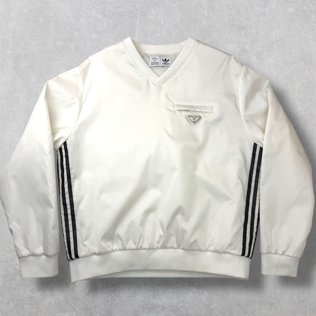 Prada Adidas Re-Nylon White Sweatshirt L