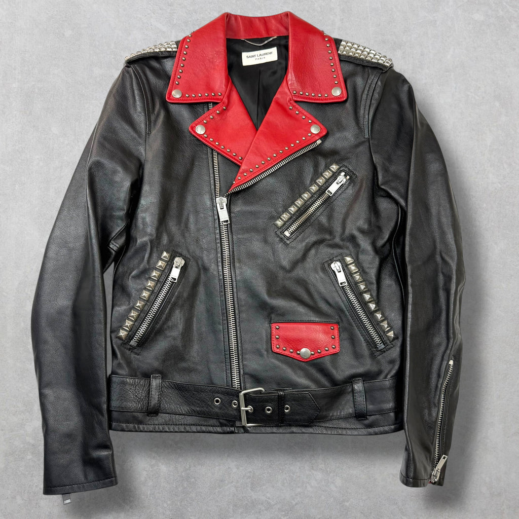 Saint Laurent Dégradé Sunset Leather Moto Jacket 46 (S)