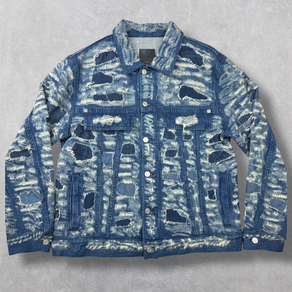 Givenchy Blue Classic 4G Rivet Denim Jacket XXL