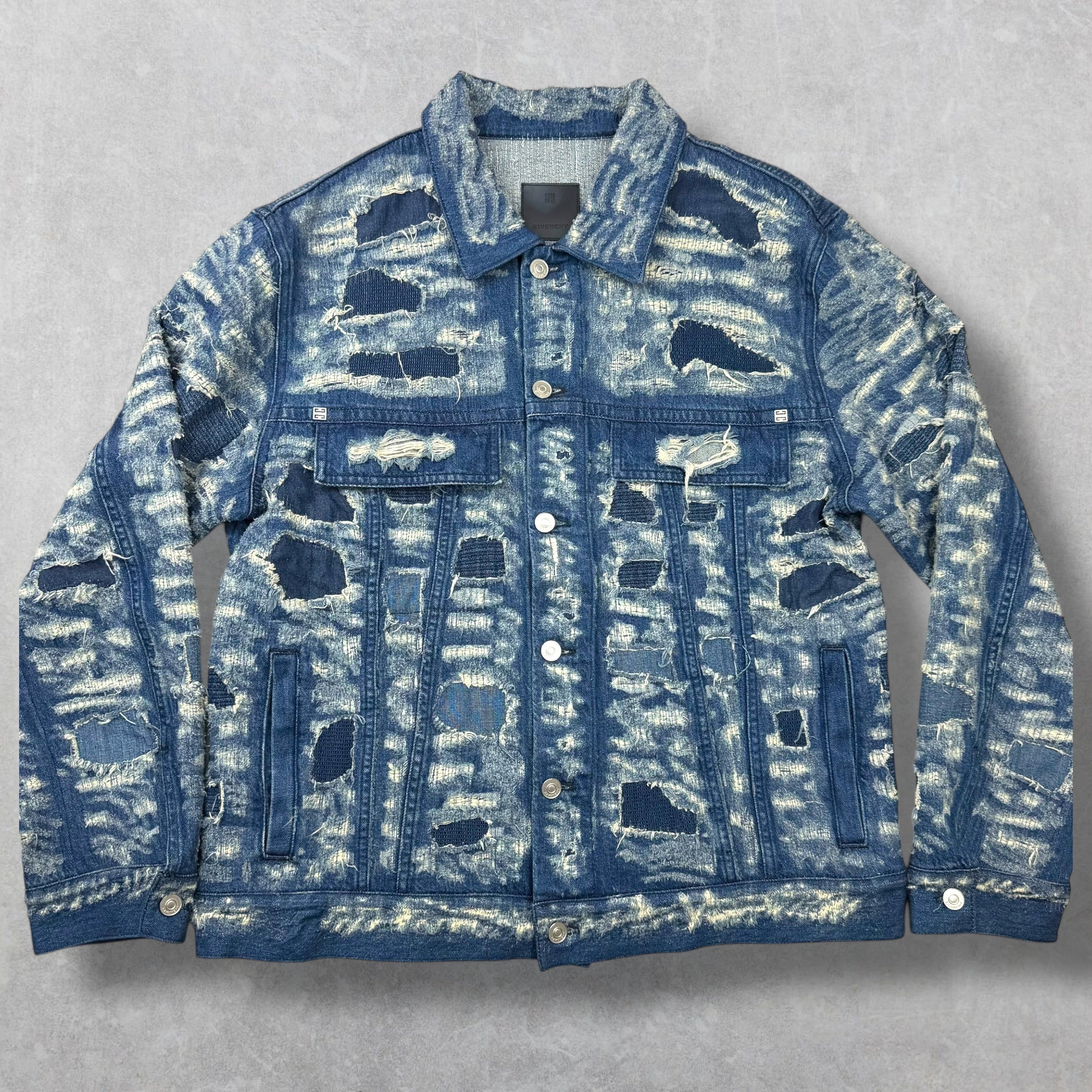 Givenchy Blue Classic 4G Rivet Denim Jacket XXL