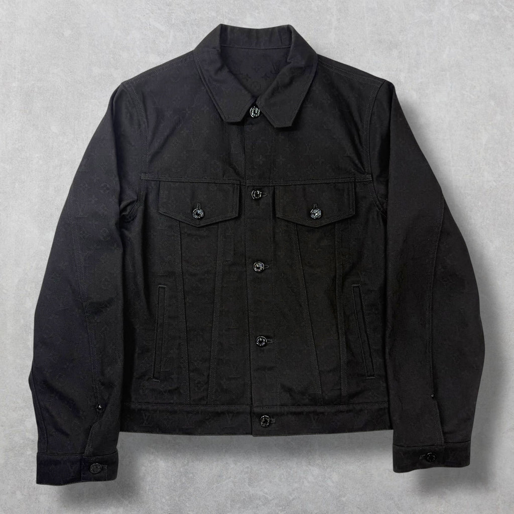 Louis Vuitton Monogram Black Denim Jacket 50 (L)
