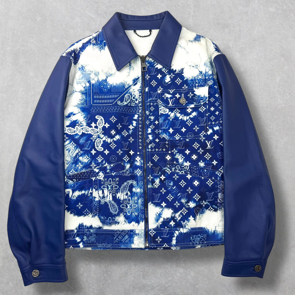 Louis Vuitton Bandana Leather Denim Blouson 50 (L)