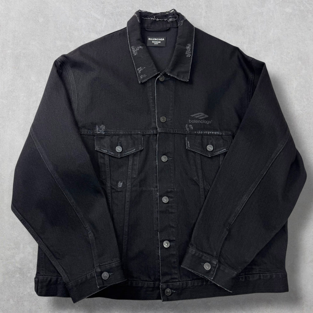 Balenciaga 3B Sports Icon Oversized Denim Jacket L (XL)
