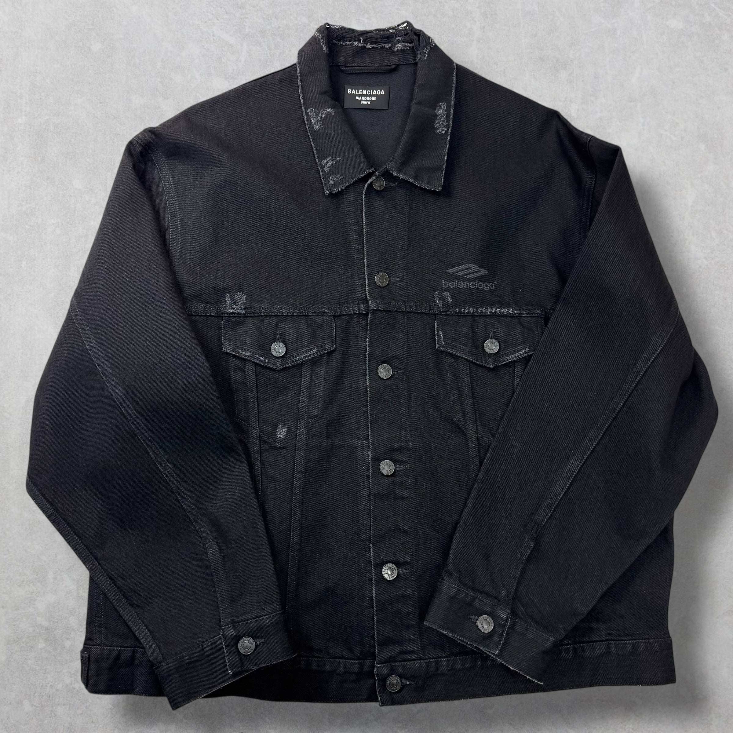 Balenciaga 3B Sports Icon Oversized Denim Jacket L (XL)