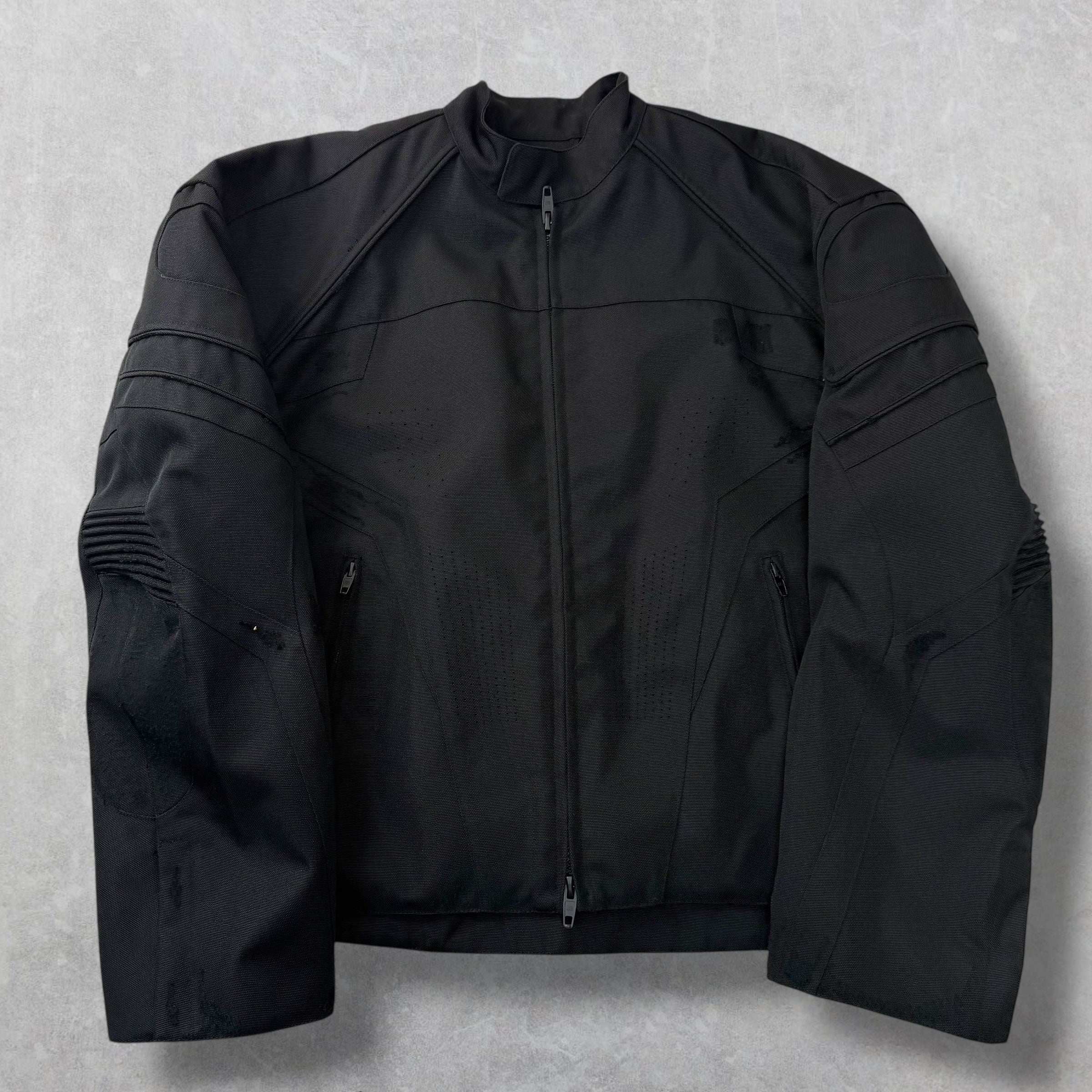 Balenciaga Distressed Canvas Unity Biker Jacket 2 (XL)