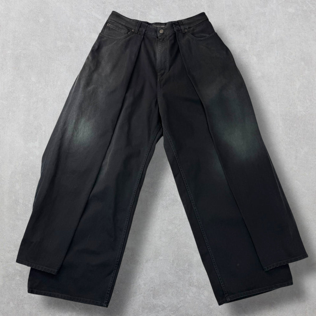 Balenciaga Double Side Black Jeans 36 (L)