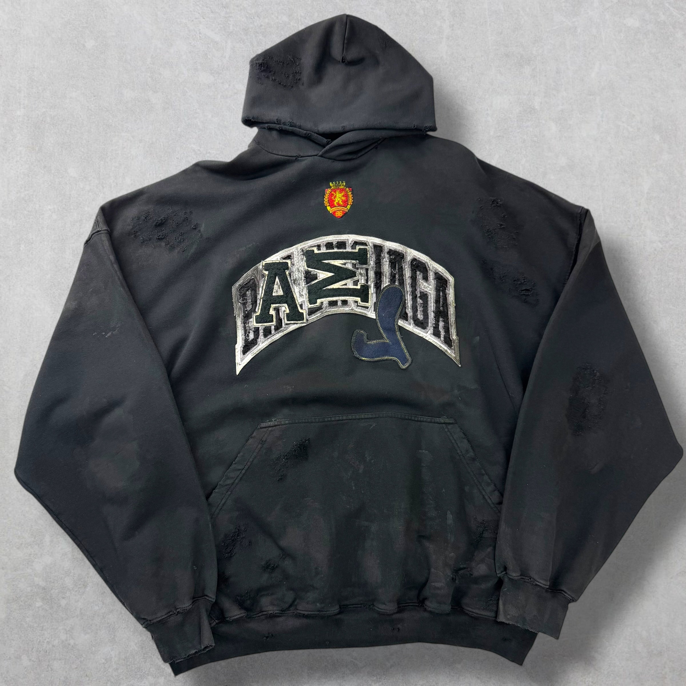 Balenciaga Skater Logo-Appliqué Hoodie 4 (XXL)