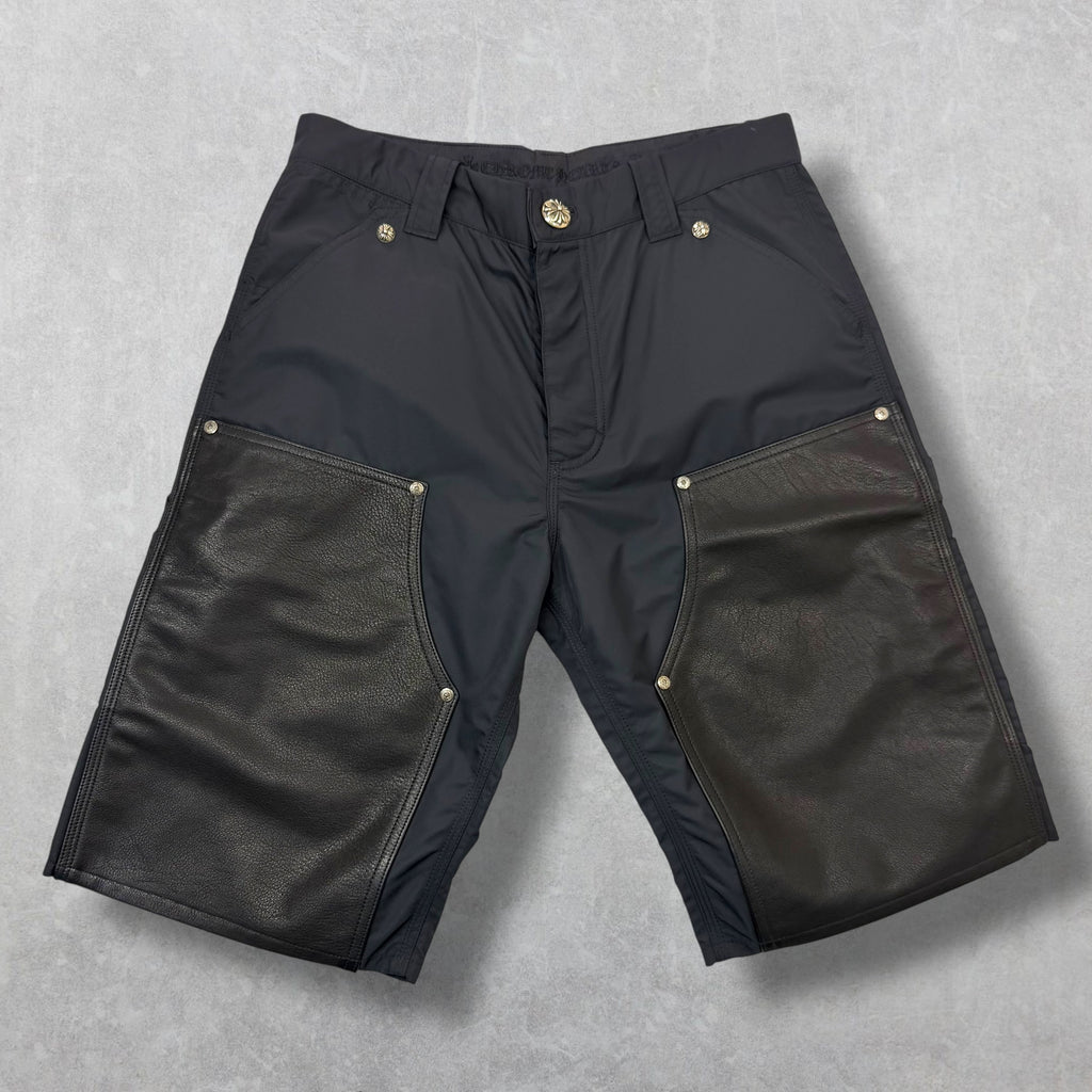 Chrome Hearts Double Knee Leather Carpenter Shorts 29