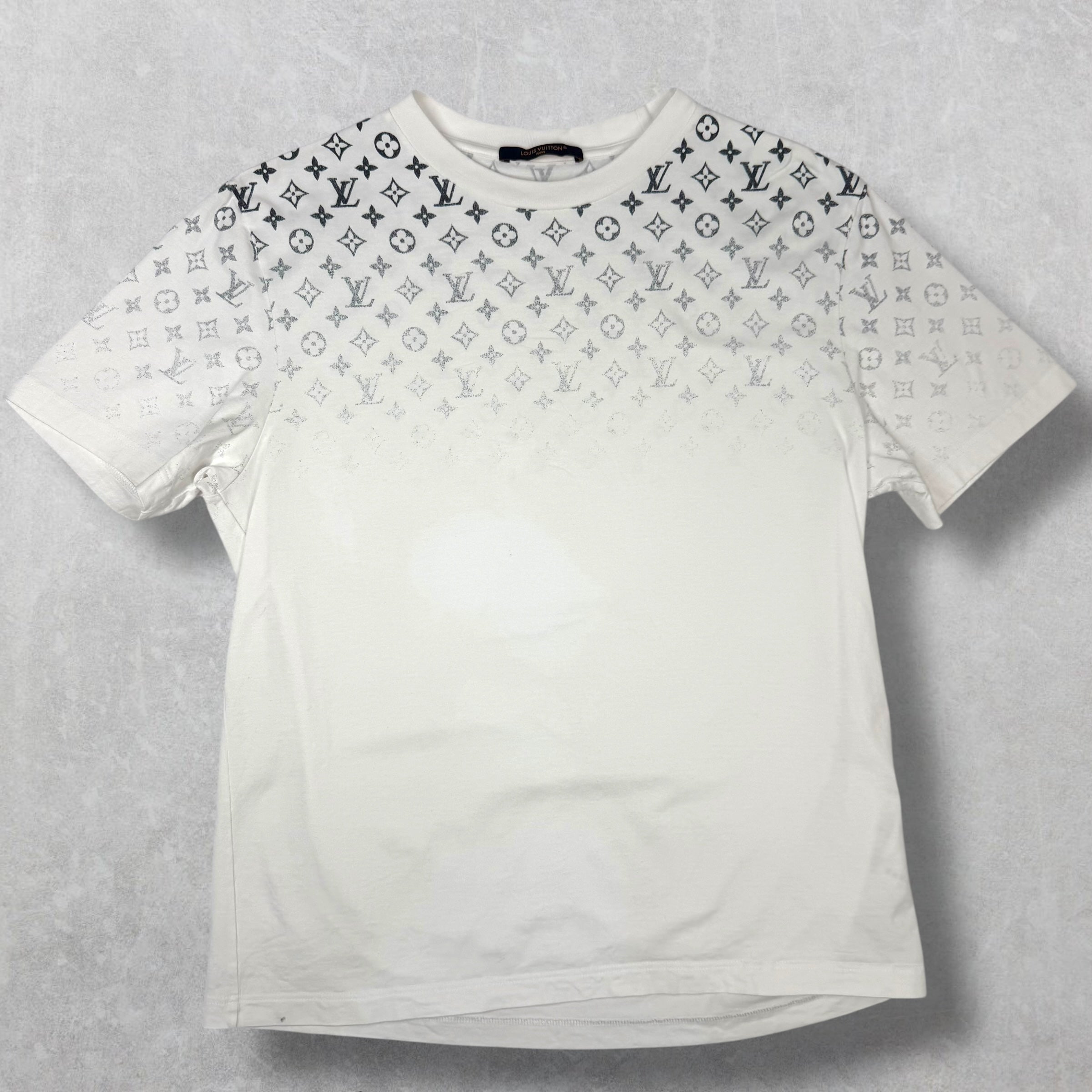 Louis Vuitton Monogram Gradient White Tee XL