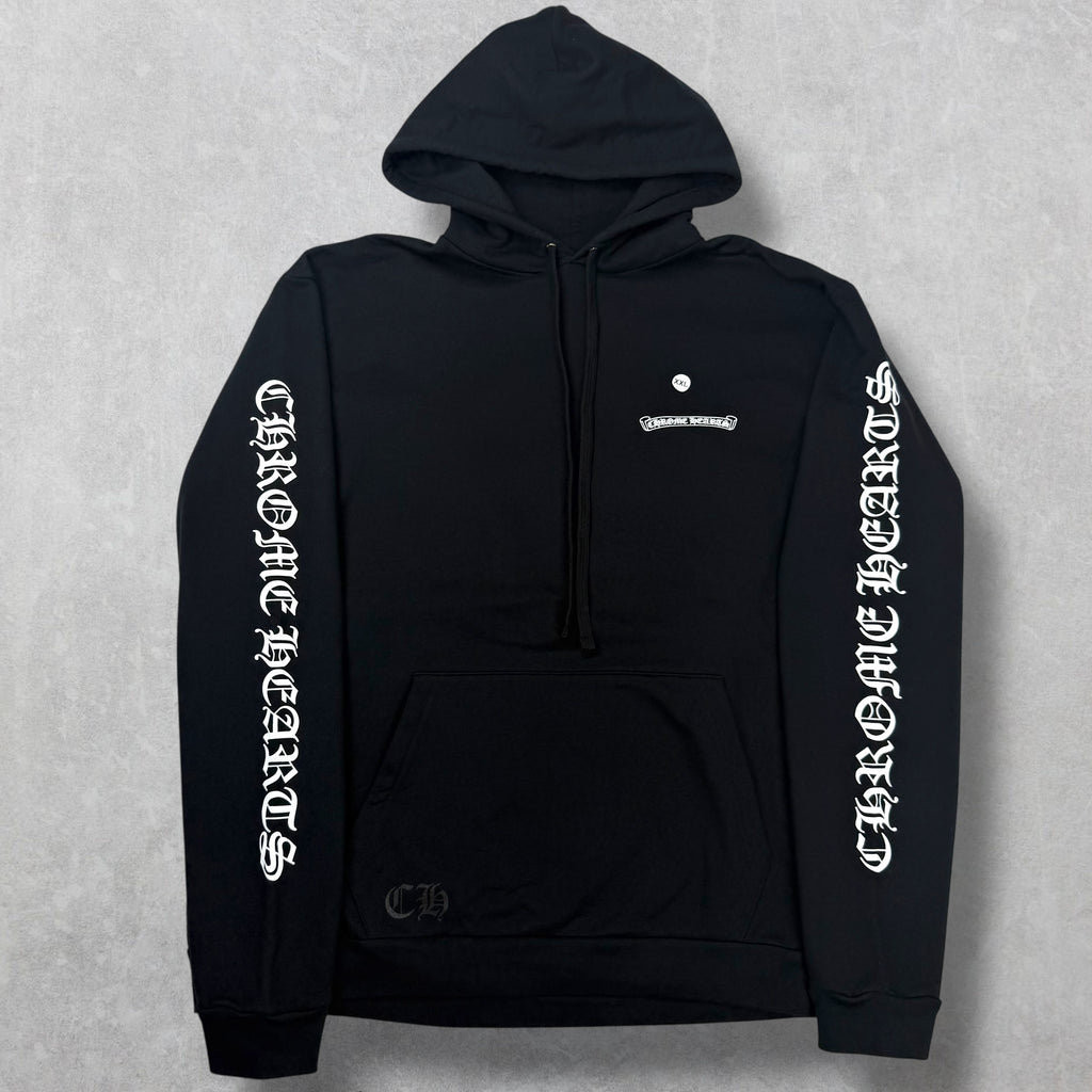 Chrome Hearts Black Scroll Logo Hoodie XXL