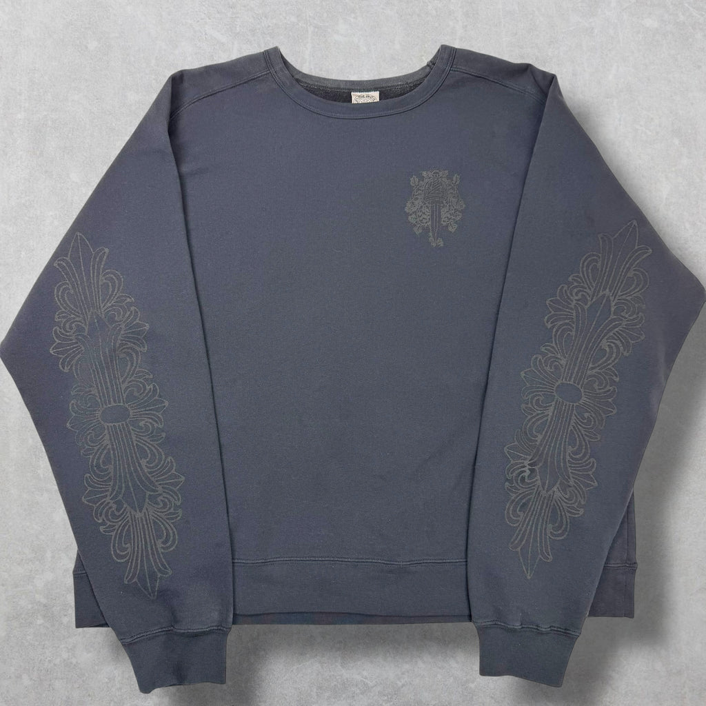 Vintage Chrome Hearts Floral Vine Dagger Crewneck L