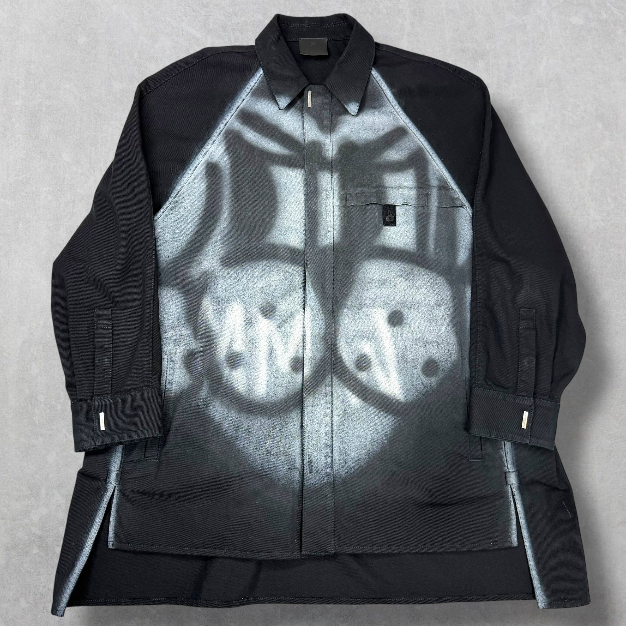Givenchy x Chito Black Graffiti Rottweiler Overshirt XL