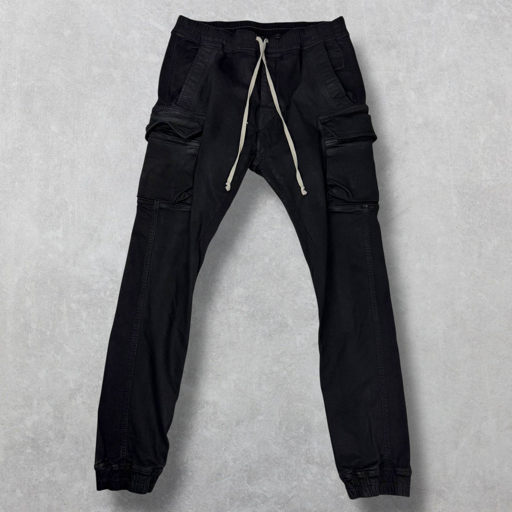 Rick Owens DRKSHDW 'Mastodon' Black Denim Cargo Pants XL