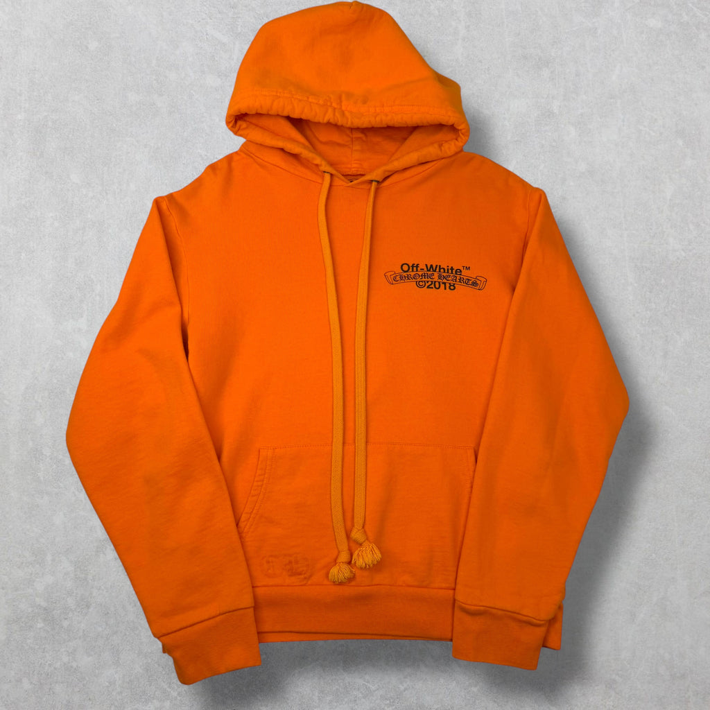 Chrome Hearts Off-White Scroll Orange Hoodie M