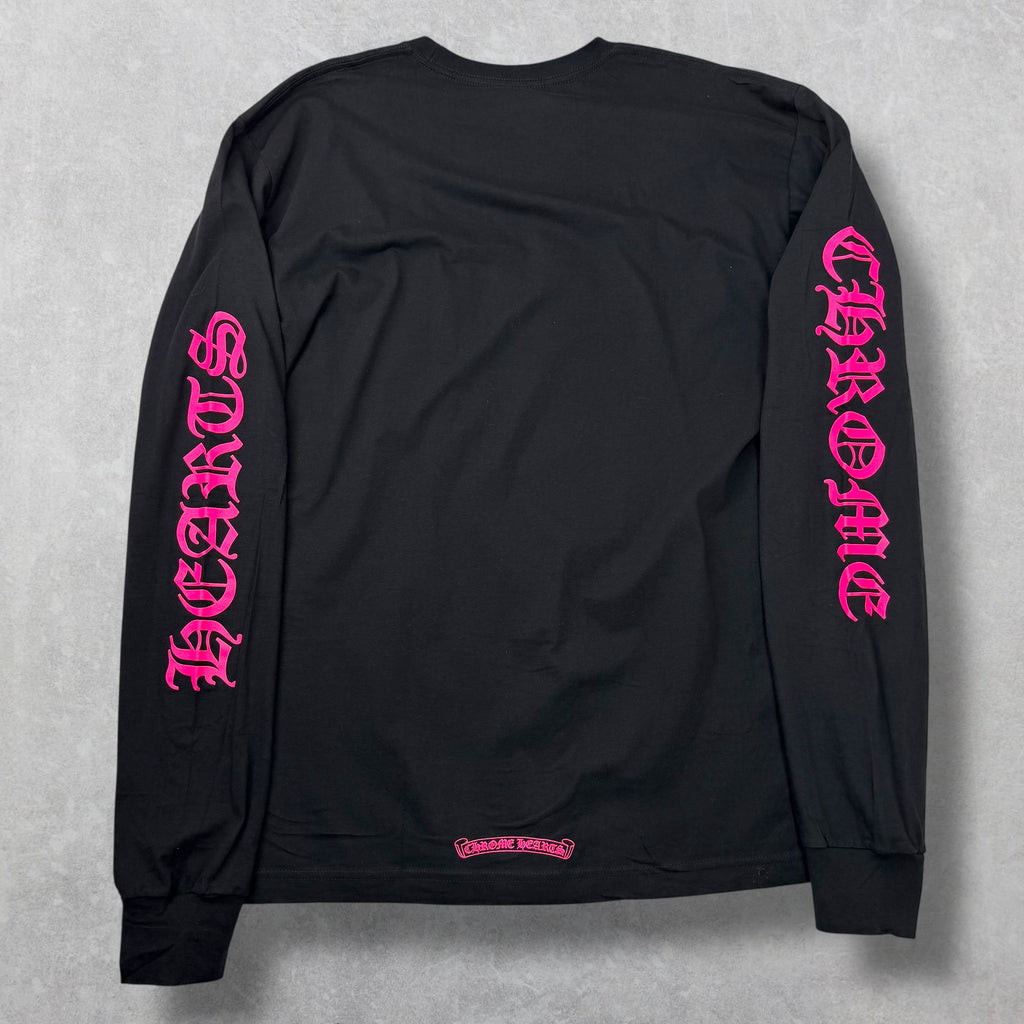 Chrome Hearts Pink Neck Logo L/S Tee XL