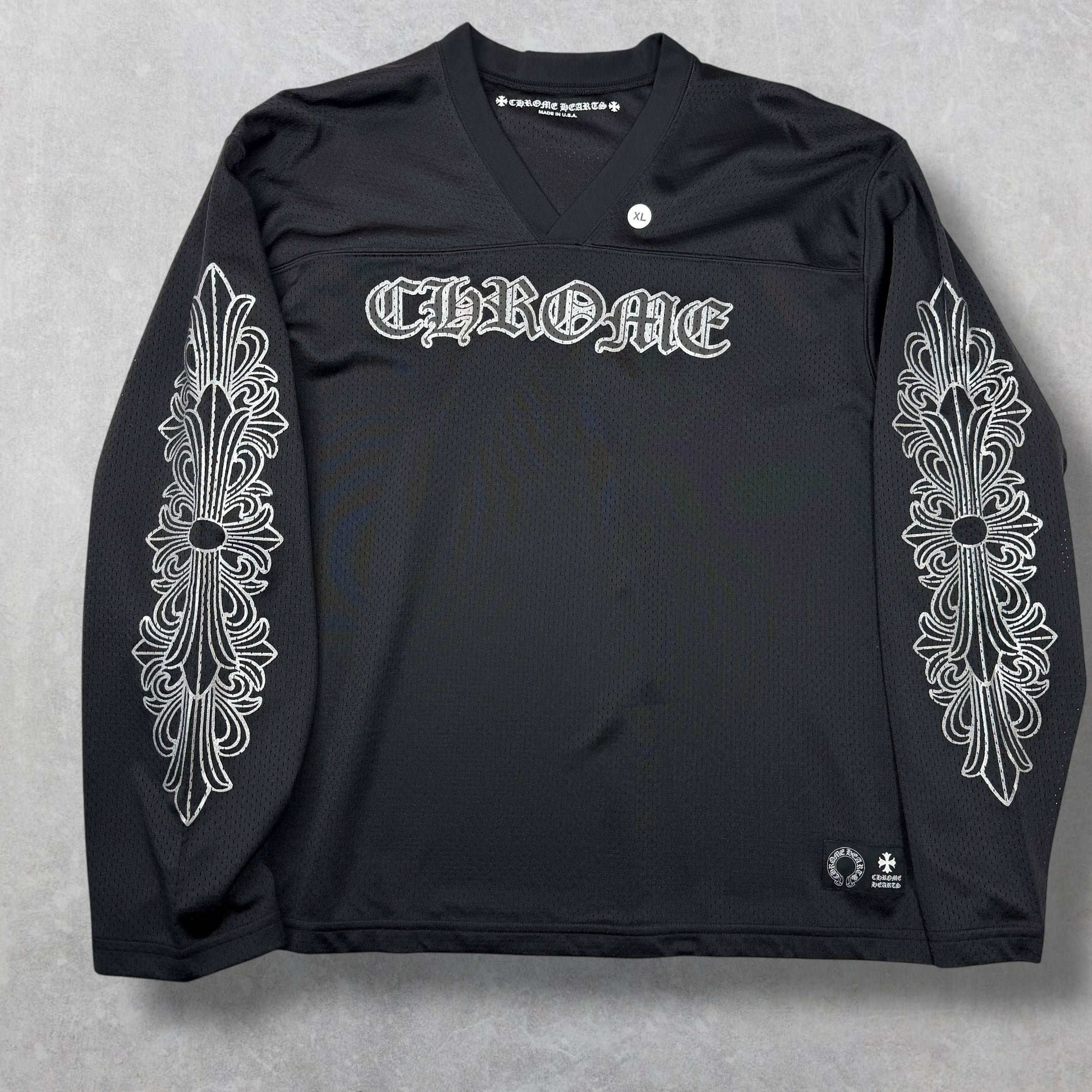 Chrome Hearts Stadium Mesh Black L/S Jersey XL