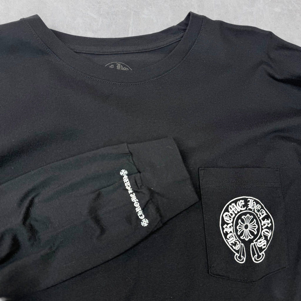 Chrome Hearts Horseshoe Plus Logo Silver Staff L/S XXL