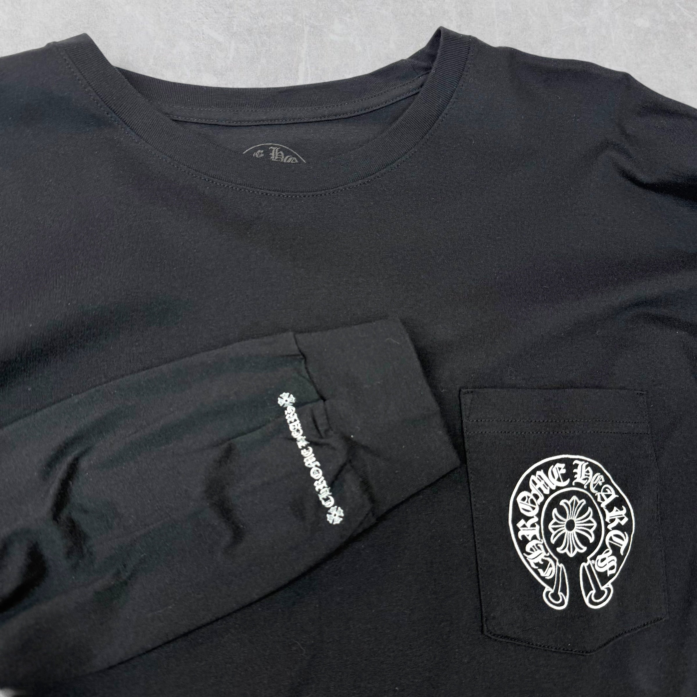 Chrome Hearts Horseshoe Plus Logo Silver Staff L/S XXL