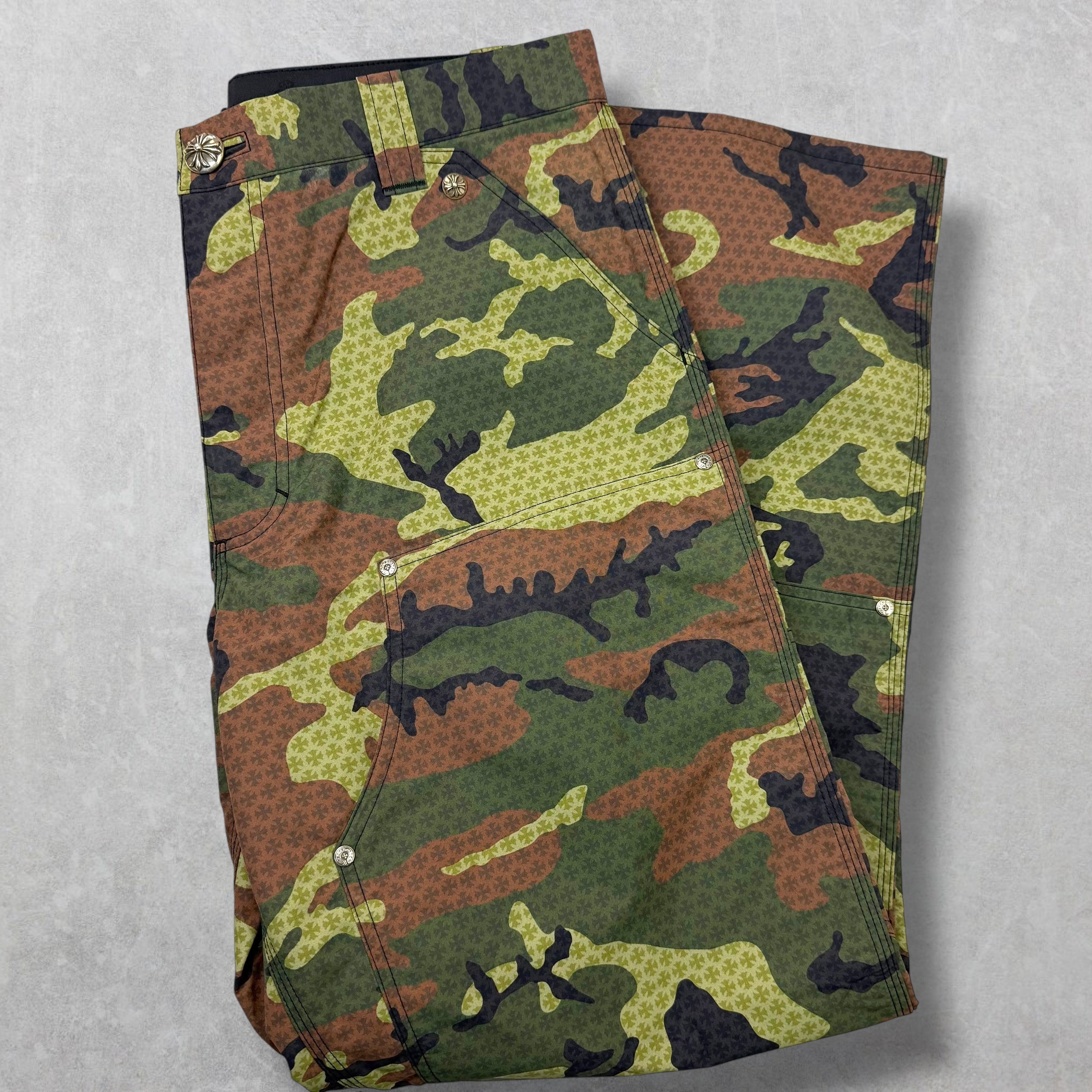 Chrome Hearts Monogram Camo Double Knee Pants 34