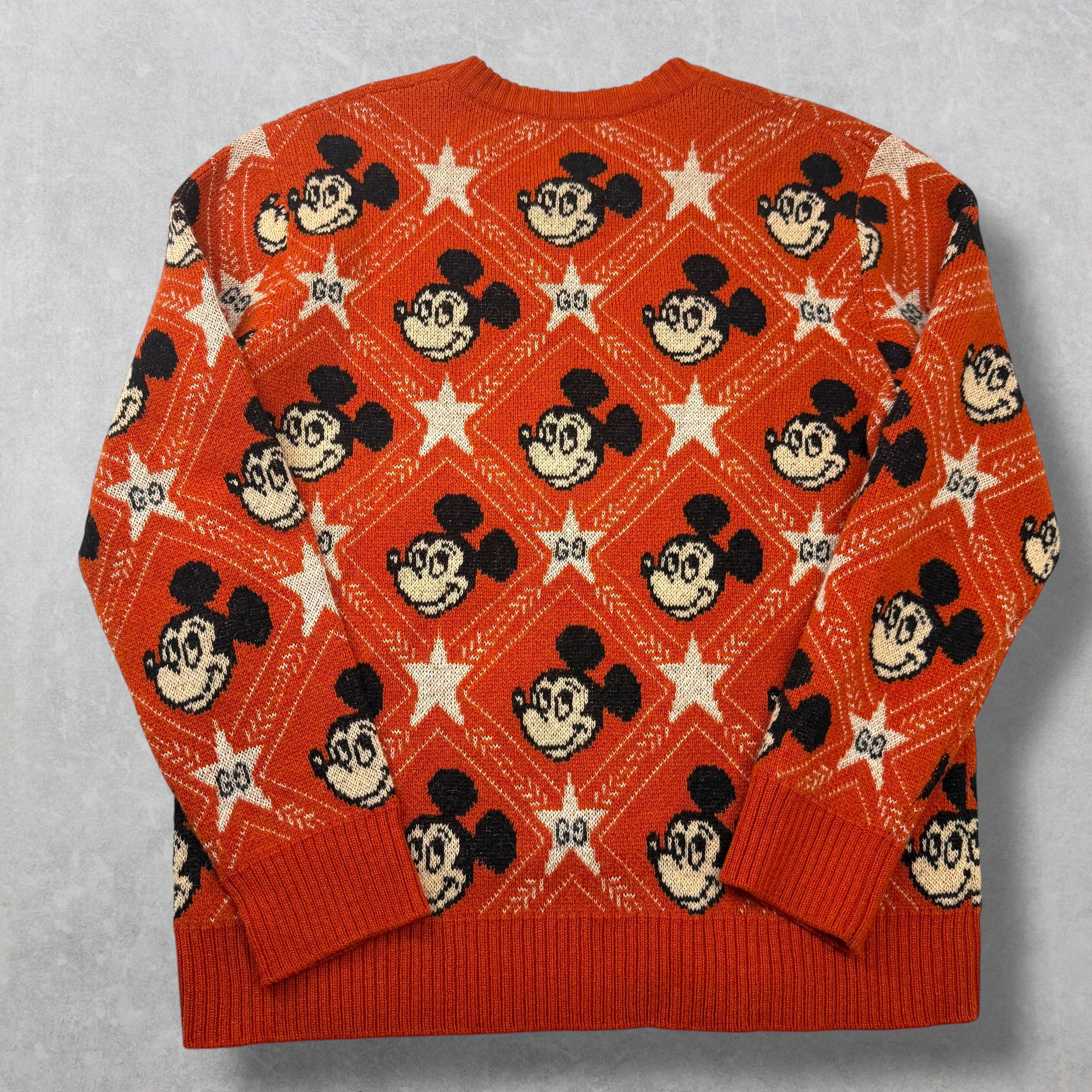 Gucci Disney Mickey Mouse Wool Orange Sweater L