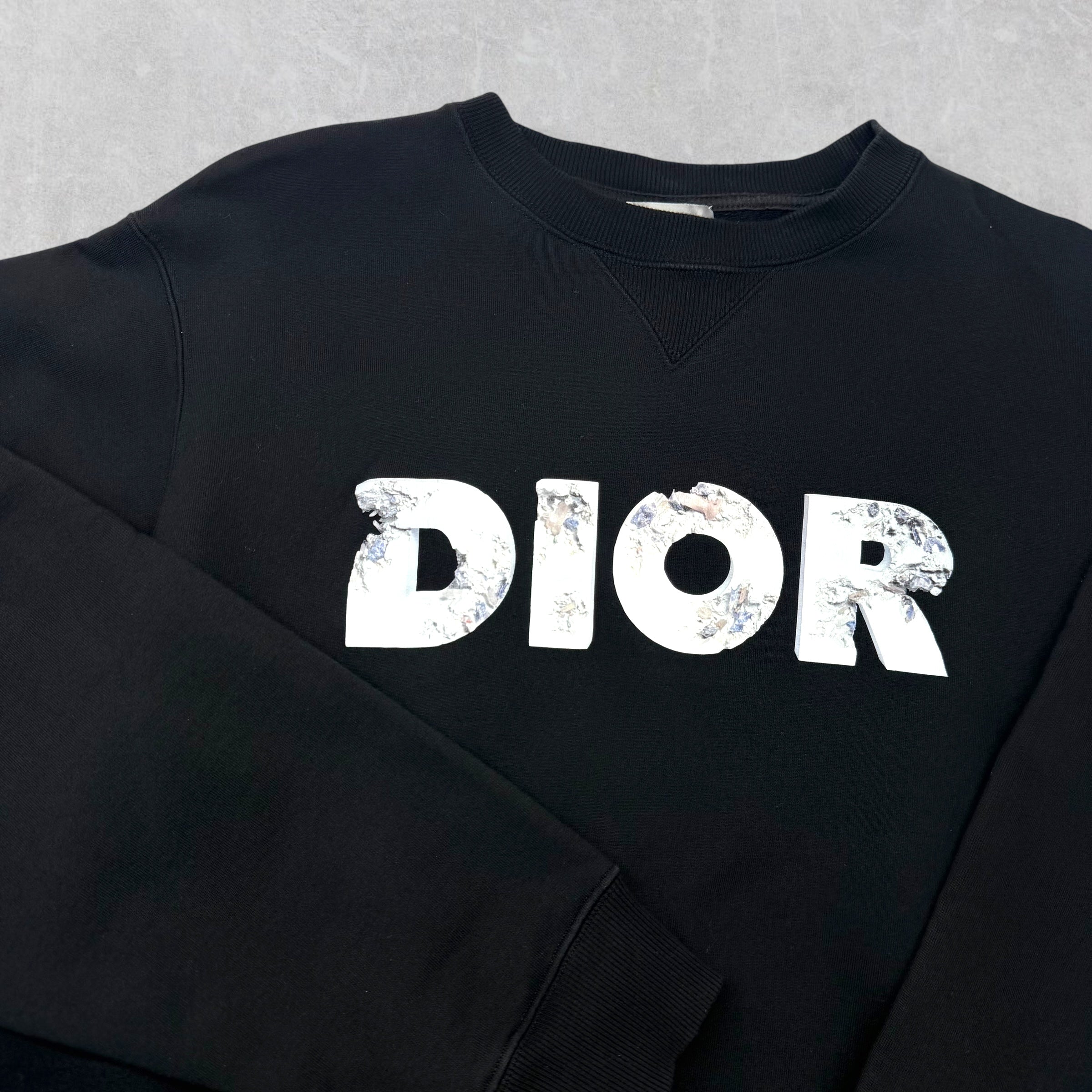 Dior Daniel Arsham Blue Logo Black Sweater XXL
