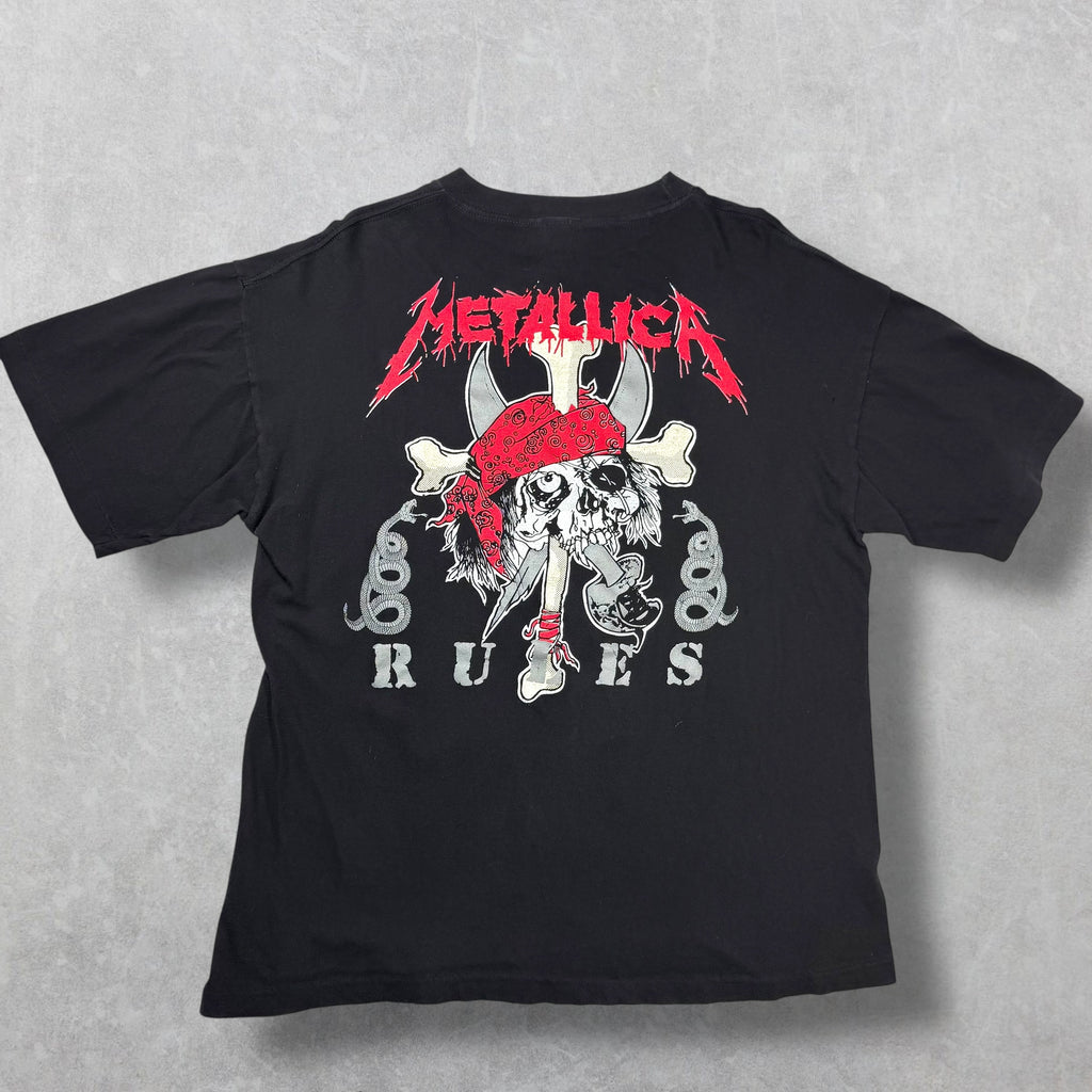 Vintage 1991 Metallica Rules Pushead Zorlac Skull World Tour Tee L