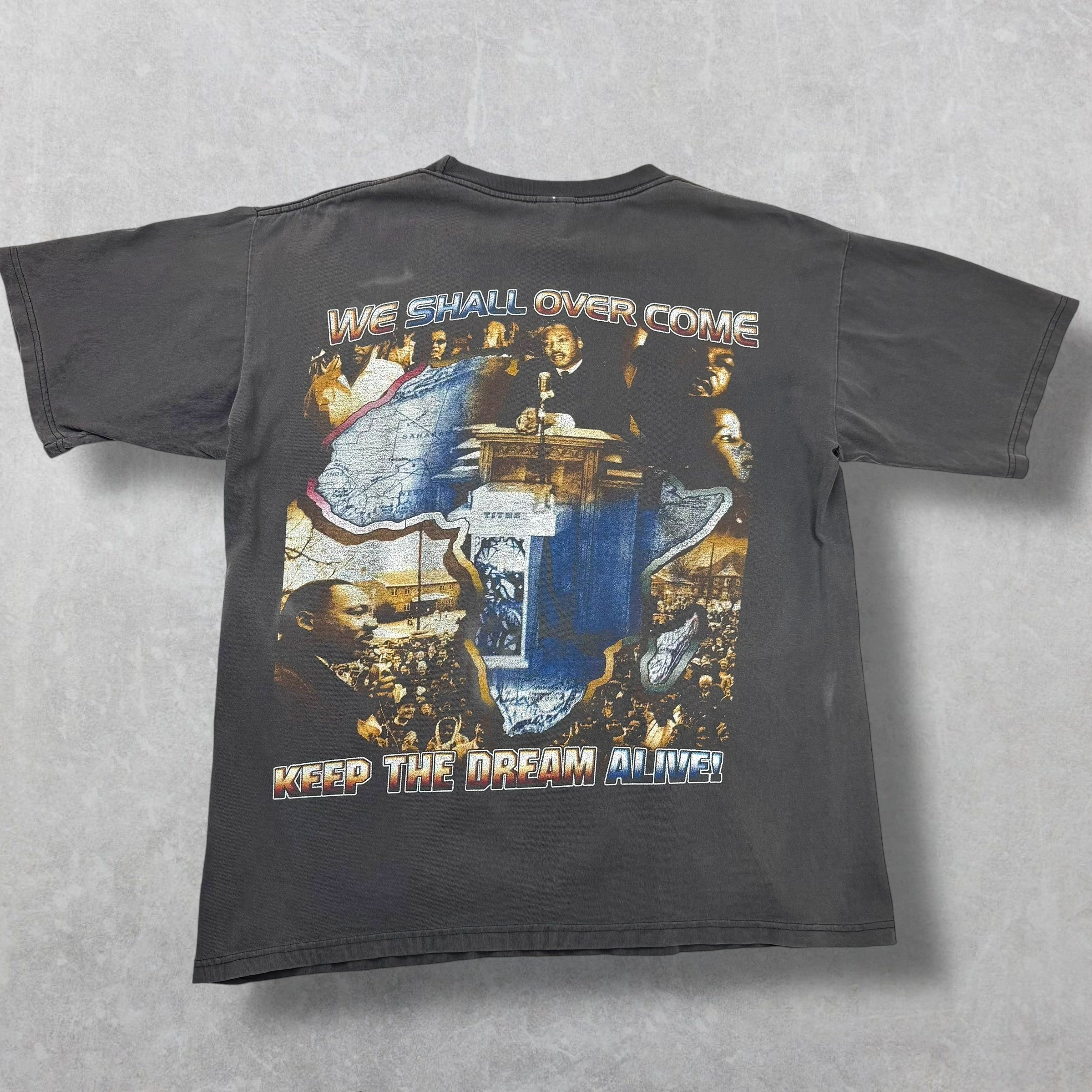 Vintage 90s Martin Luther King Jr. Rap Style Tee L