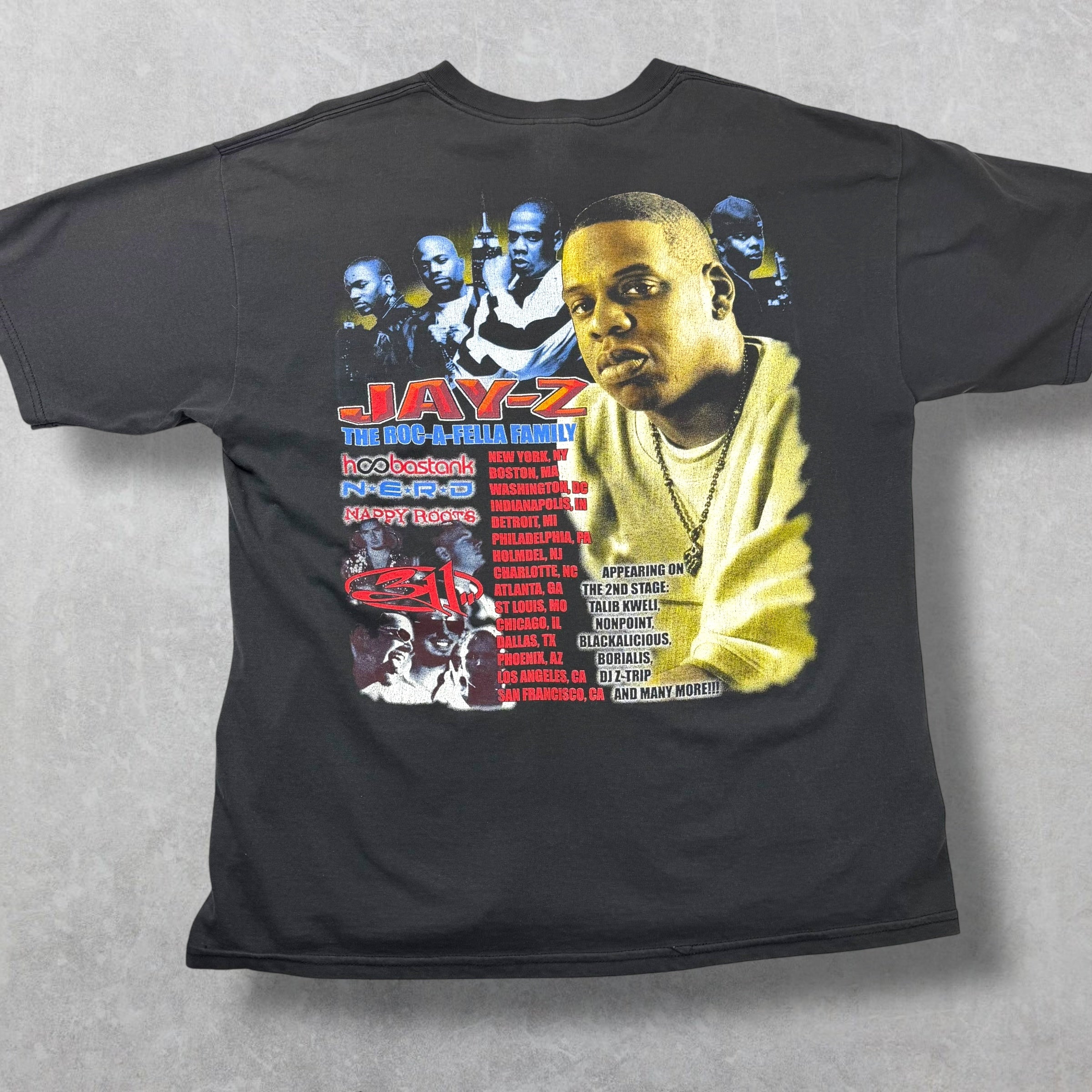 Vintage 2002 Jay-Z The Roc-A-Fella Family Tee XL