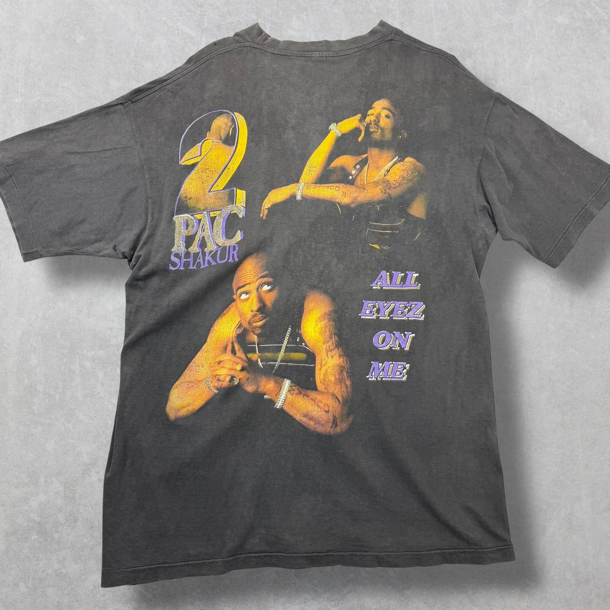 Vintage 90s Tupac All Eyez On Me Rap Tee XL