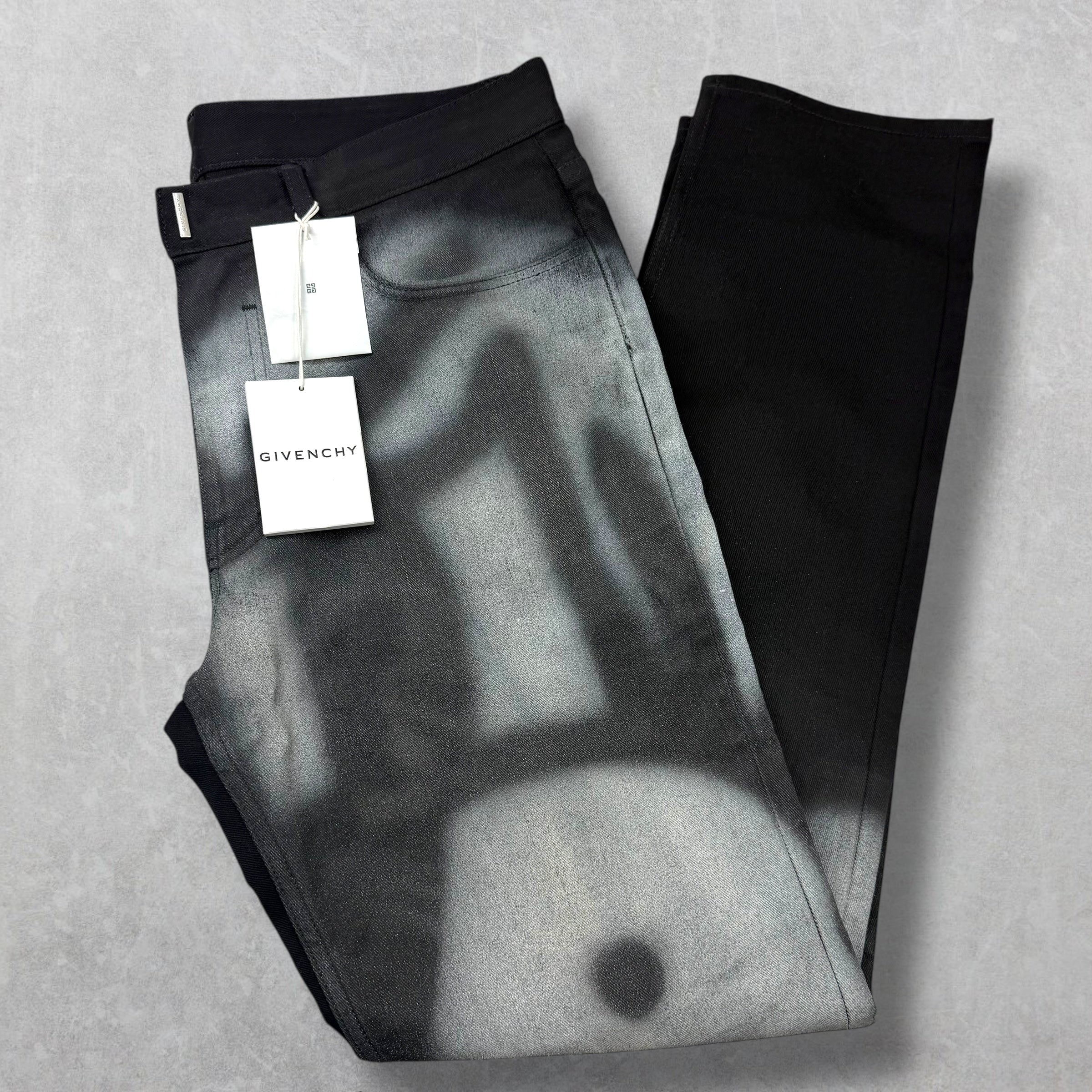 Givenchy Chito Graffiti Dog Black Jeans 34