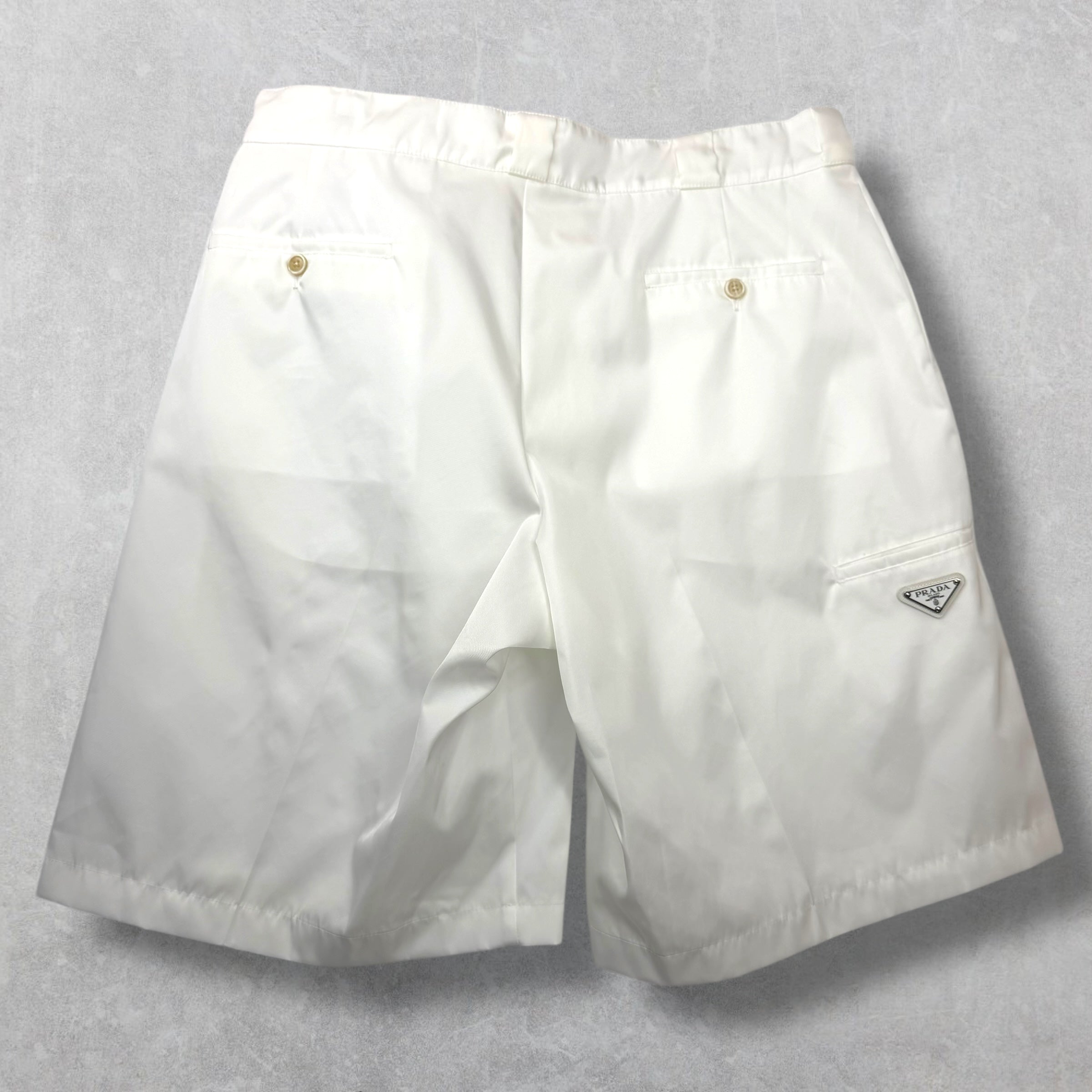 Prada Re-Nylon Bermuda White Shorts 52 (36)