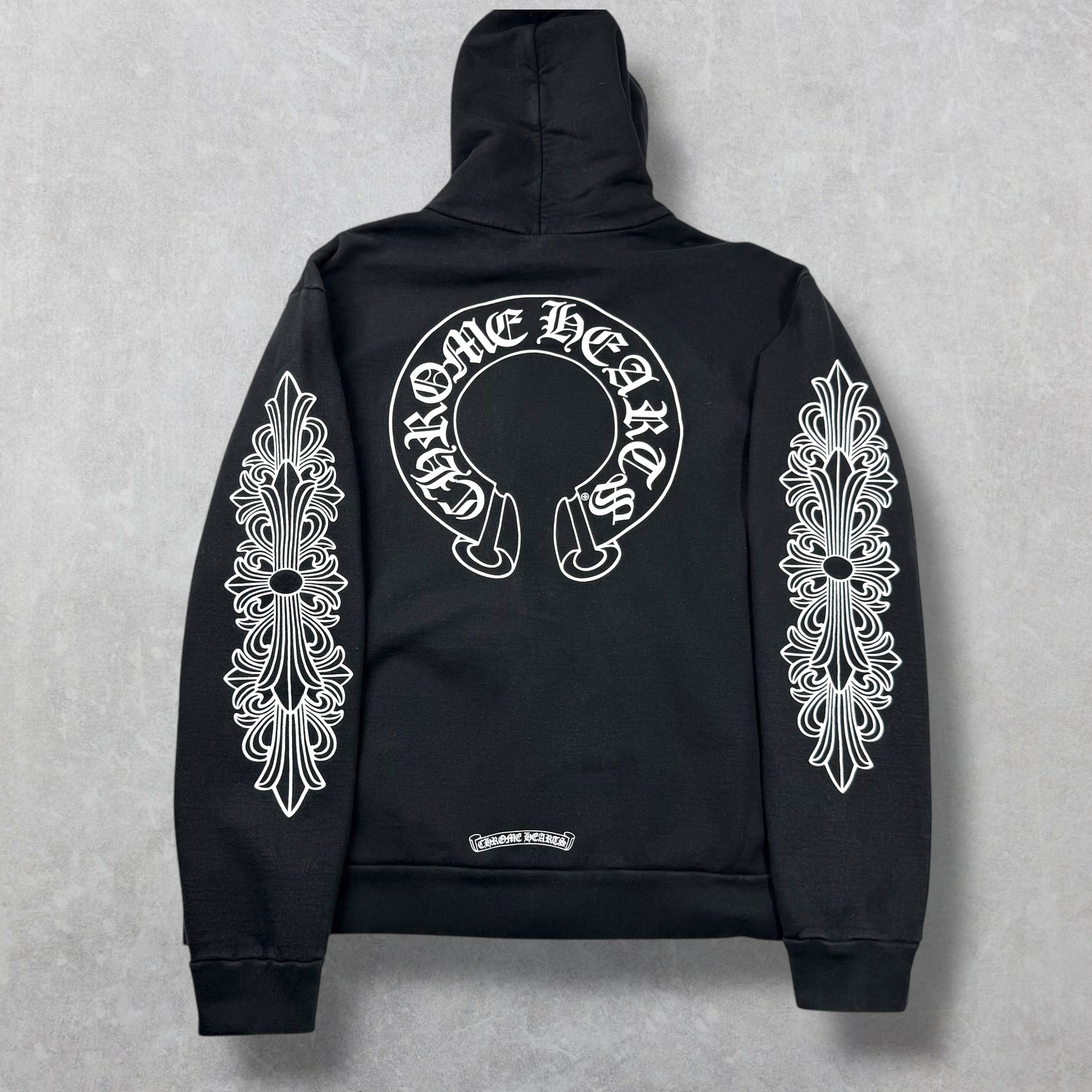 Chrome Hearts Horseshoe Floral Sleeve Zip Up L