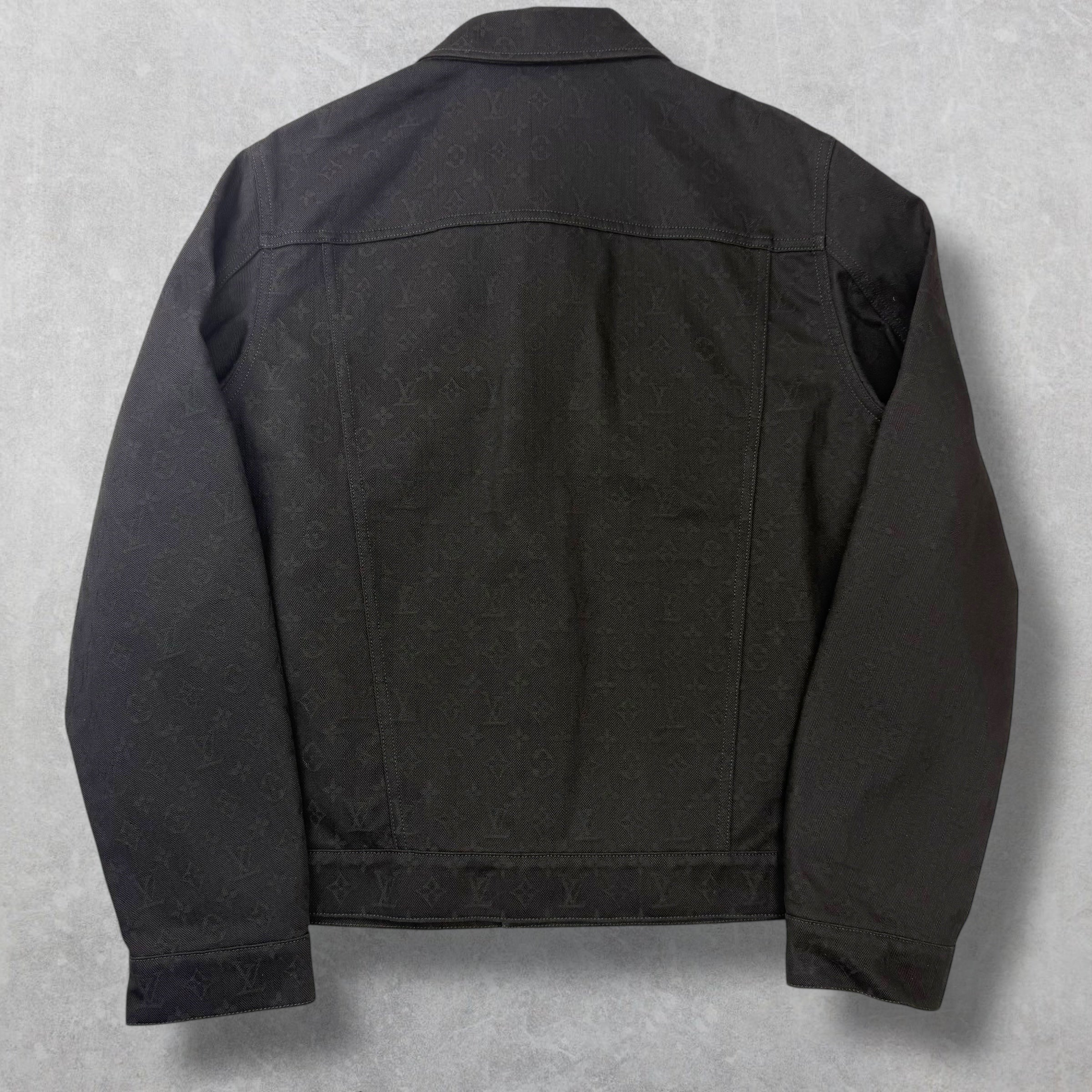 Louis Vuitton Monogram Black Denim Jacket 50 (L)