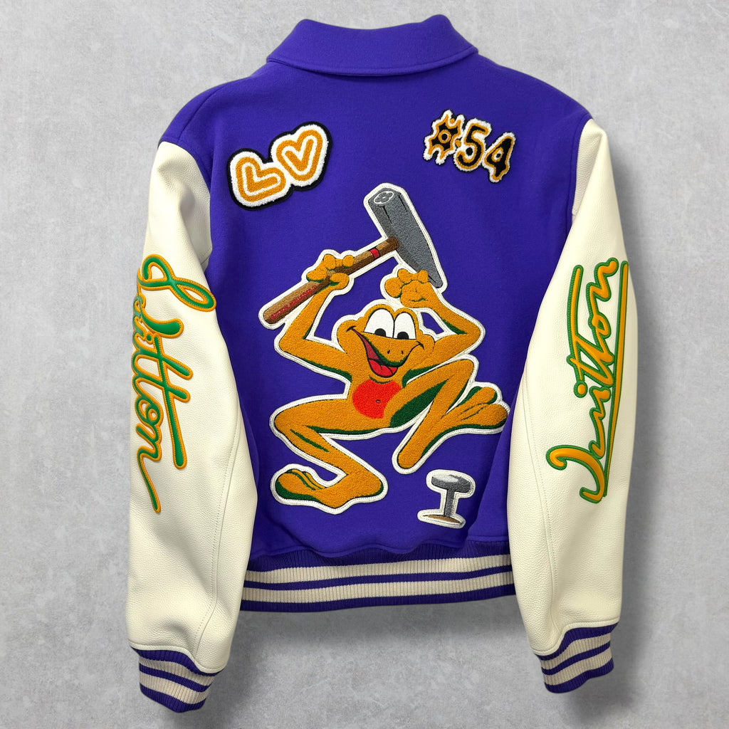Louis Vuitton Frog Purple Varsity Jacket 50 (L)
