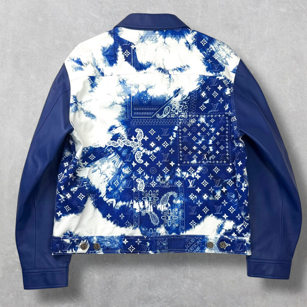 Louis Vuitton Bandana Leather Denim Blouson 50 (L)
