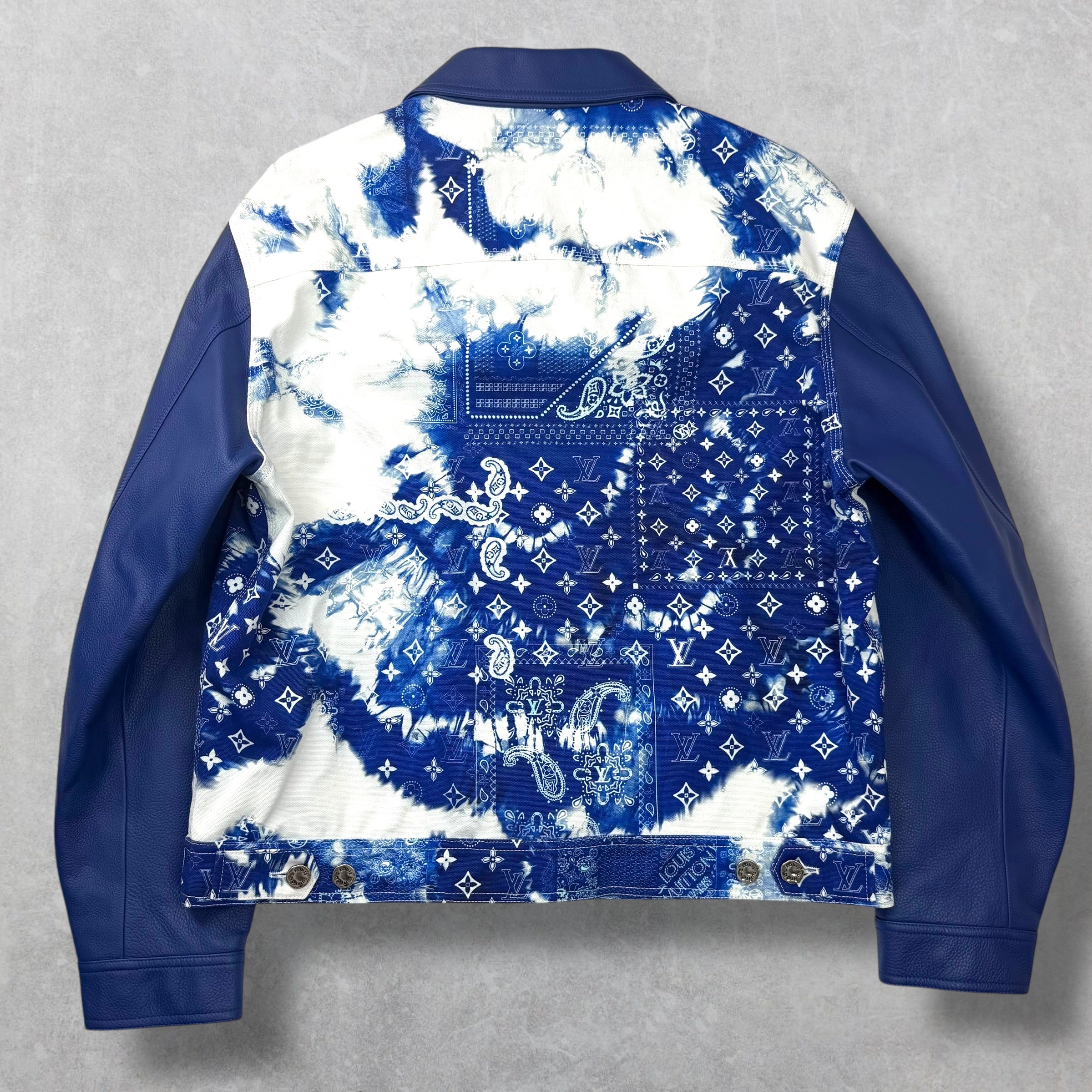 Louis Vuitton Bandana Leather Denim Blouson 50 (L)