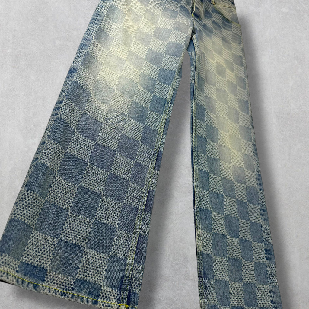 Louis Vuitton Damier Denim Skate Pants 32