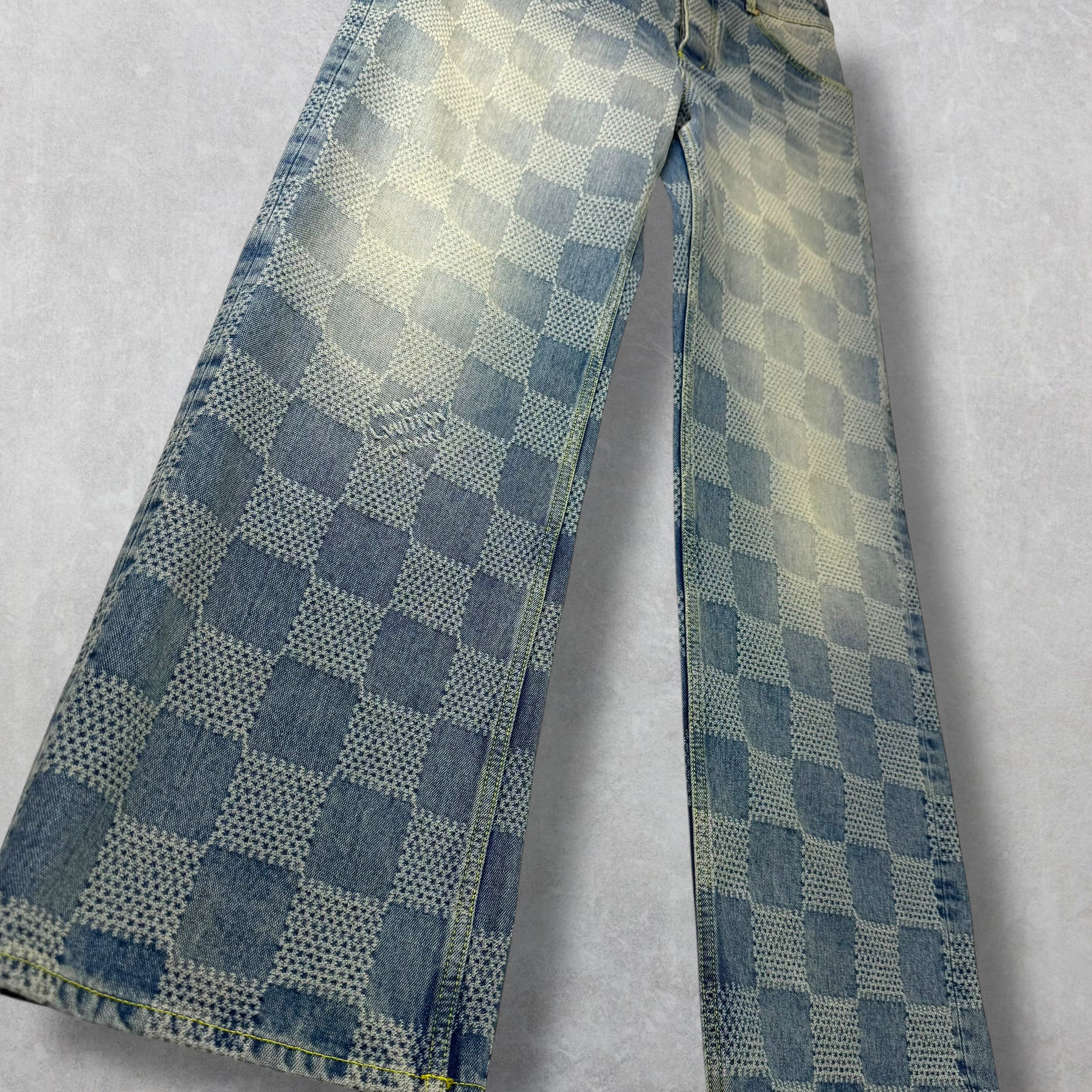Louis Vuitton Damier Denim Skate Pants 32