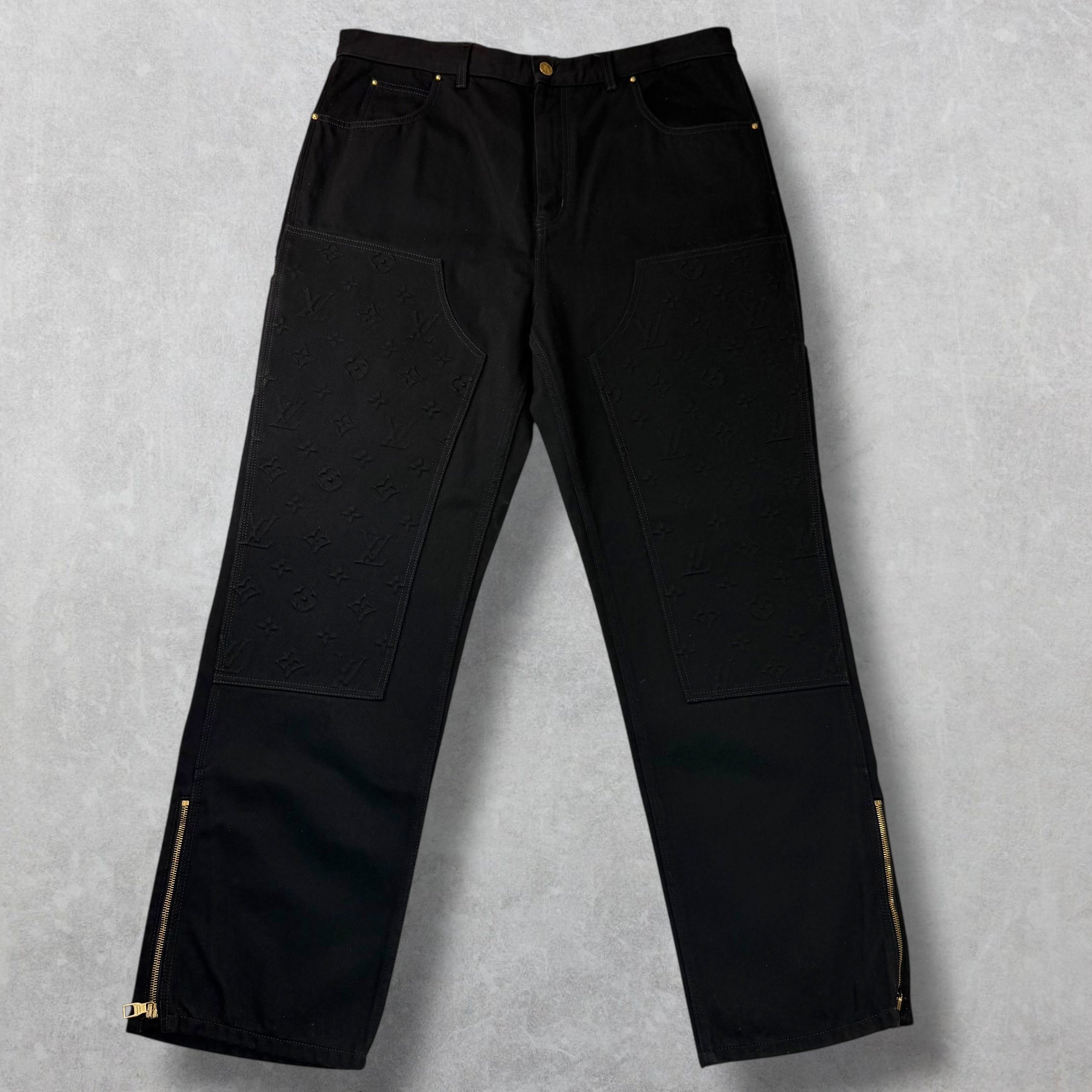 Louis Vuitton Monogram Detail Carpenter Denim 40