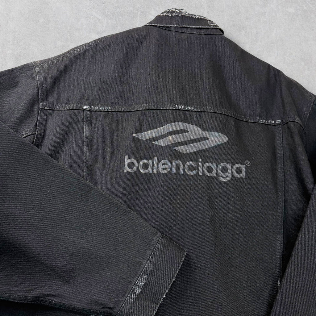Balenciaga 3B Sports Icon Oversized Denim Jacket L (XL)