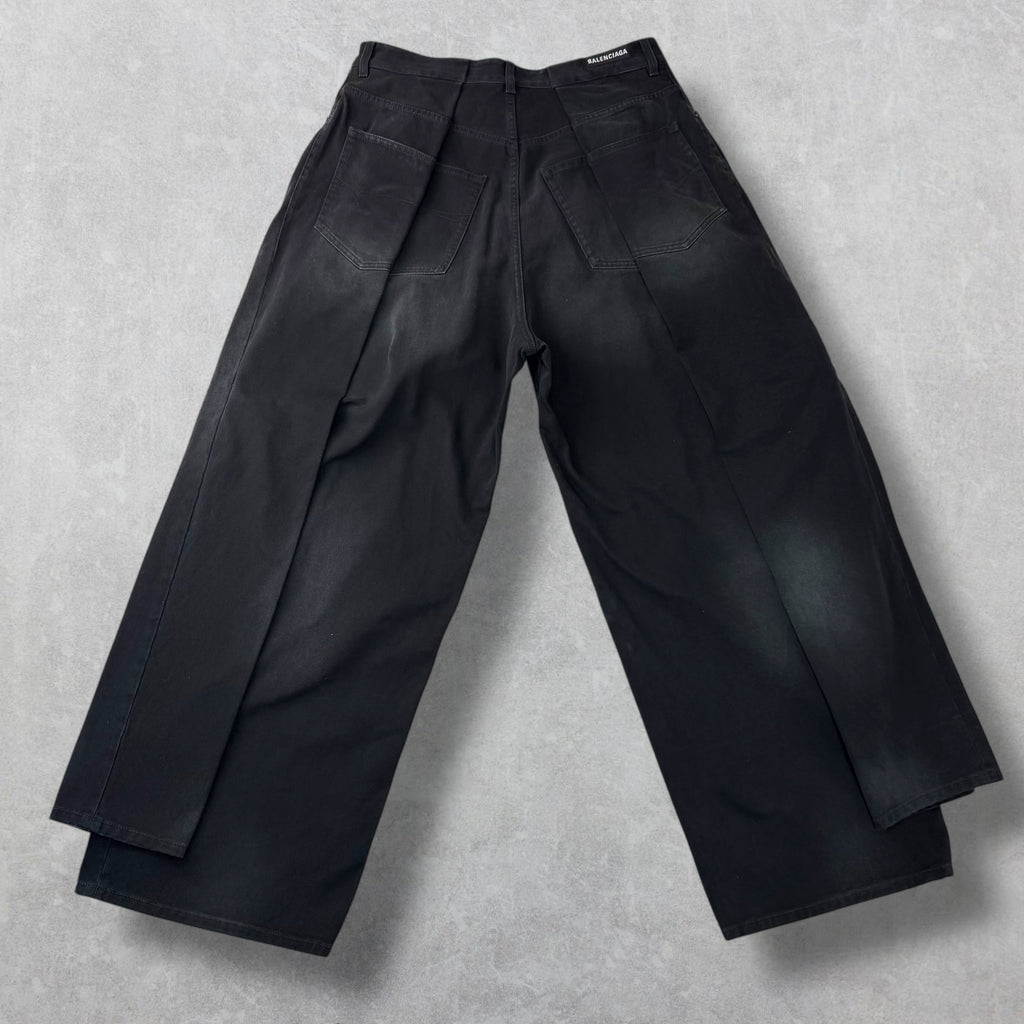 Balenciaga Double Side Black Jeans 36 (L)