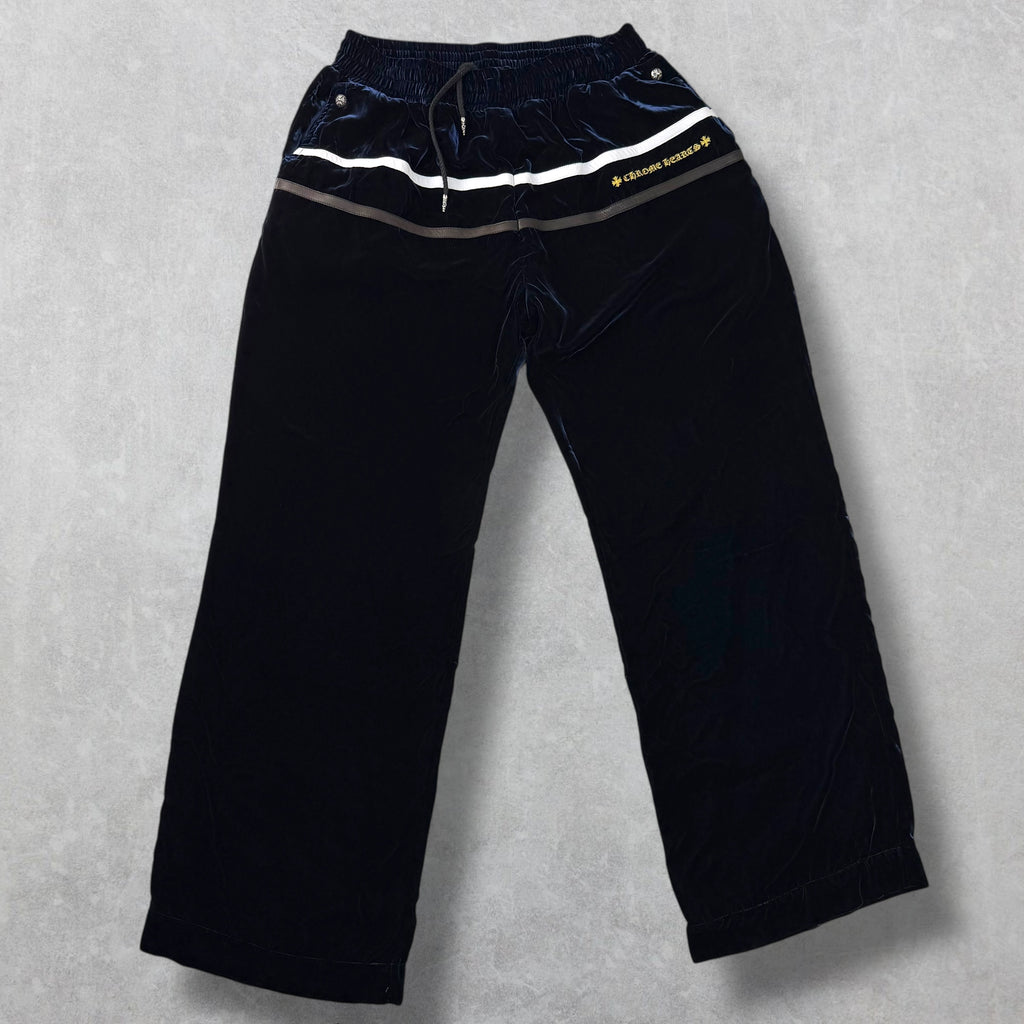Chrome Hearts Y Not Velour Track Pants Black L