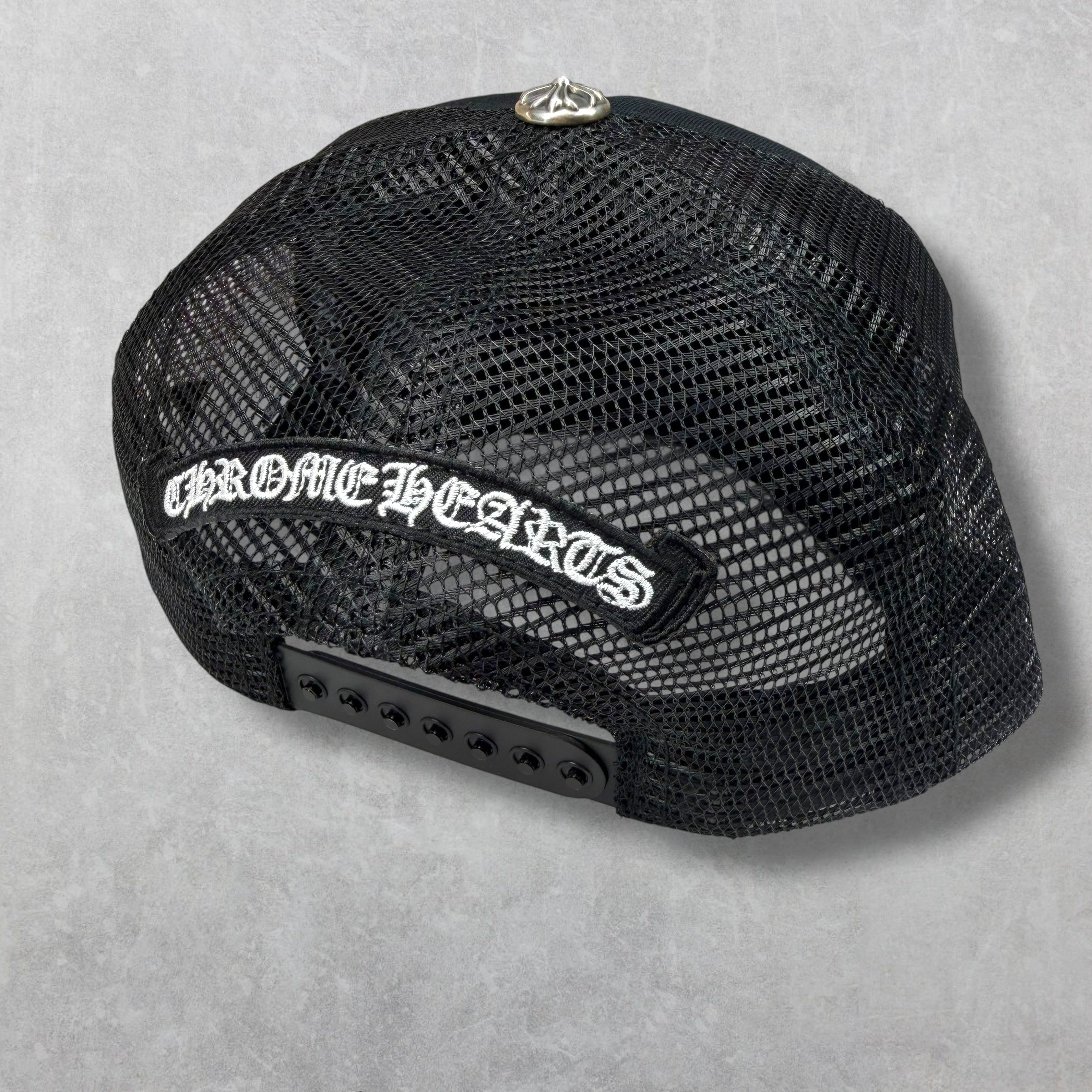 Chrome Hearts Leather Pink Fuck Patch Trucker Hat