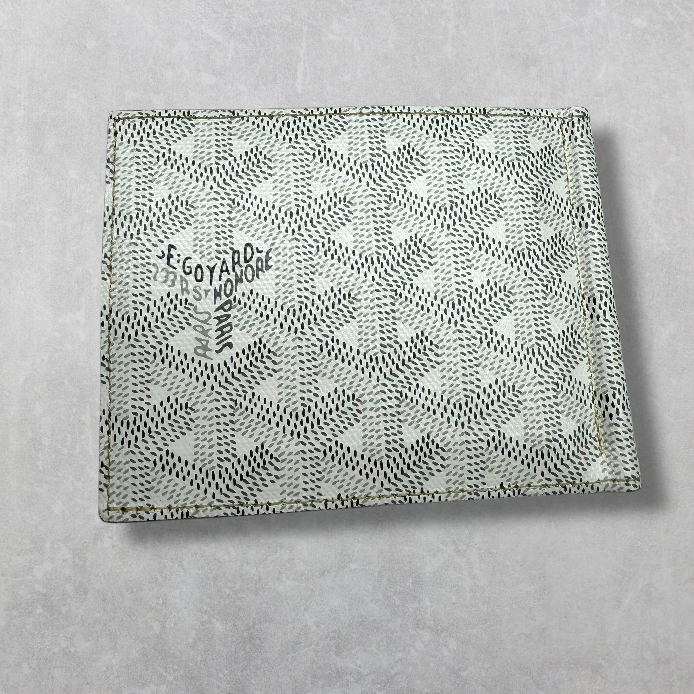 Goyard Saint-Thomas Bill Fold Wallet White Goyardine