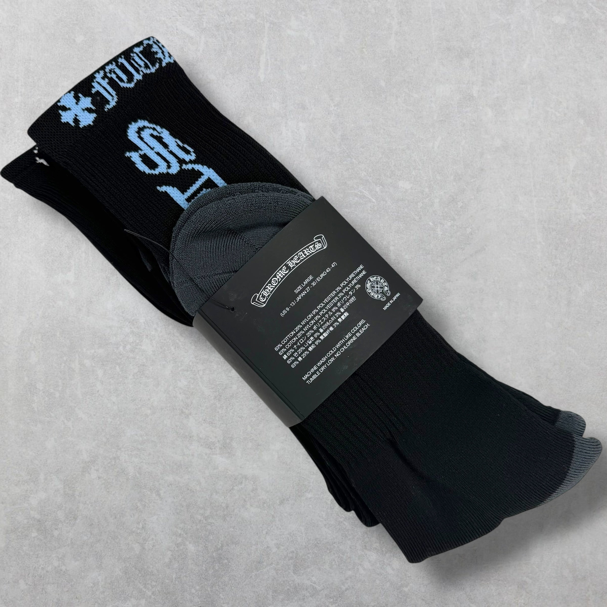 Chrome Hearts Script Logo Socks (3pc)