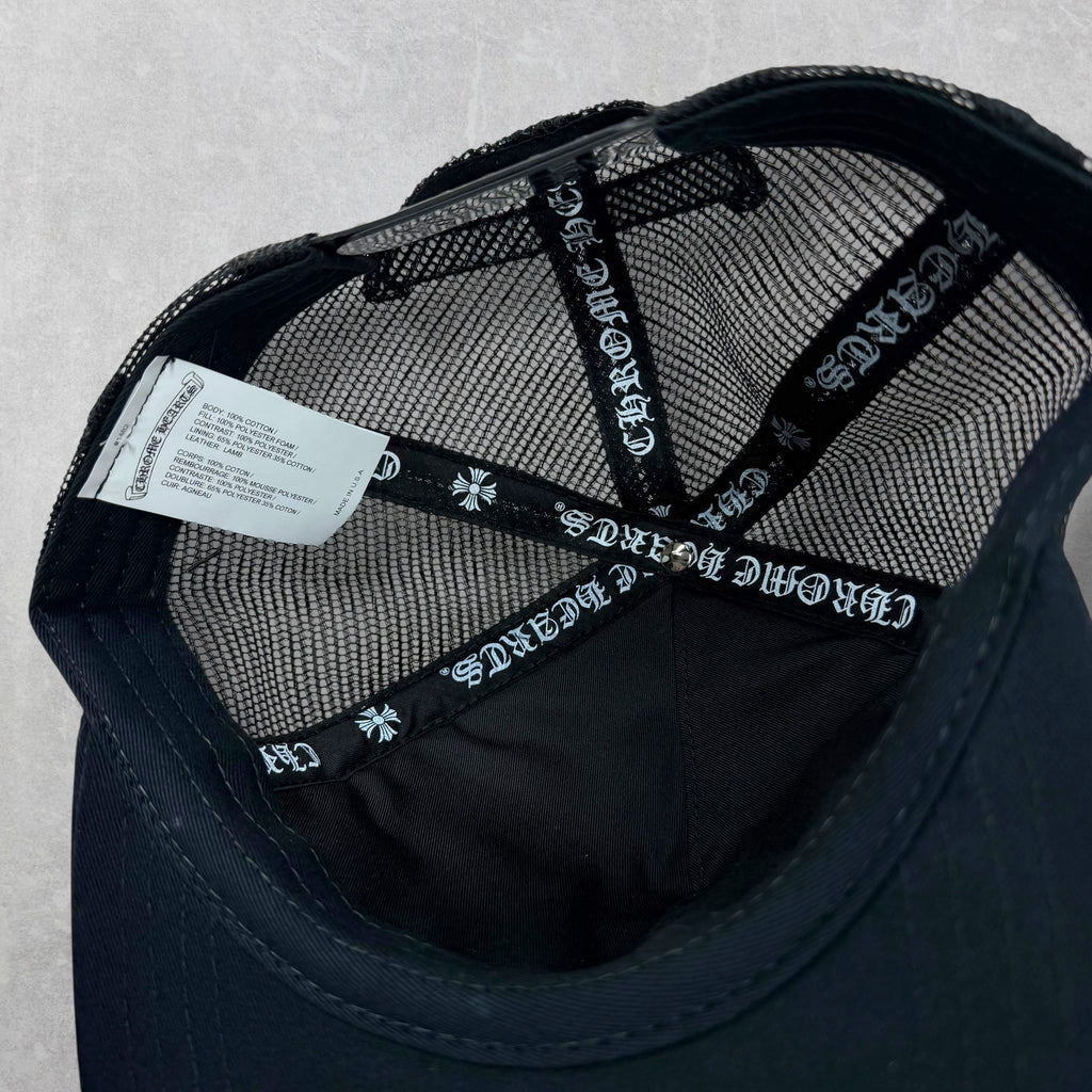 Chrome Hearts Leather White Fuck Patch Trucker Hat
