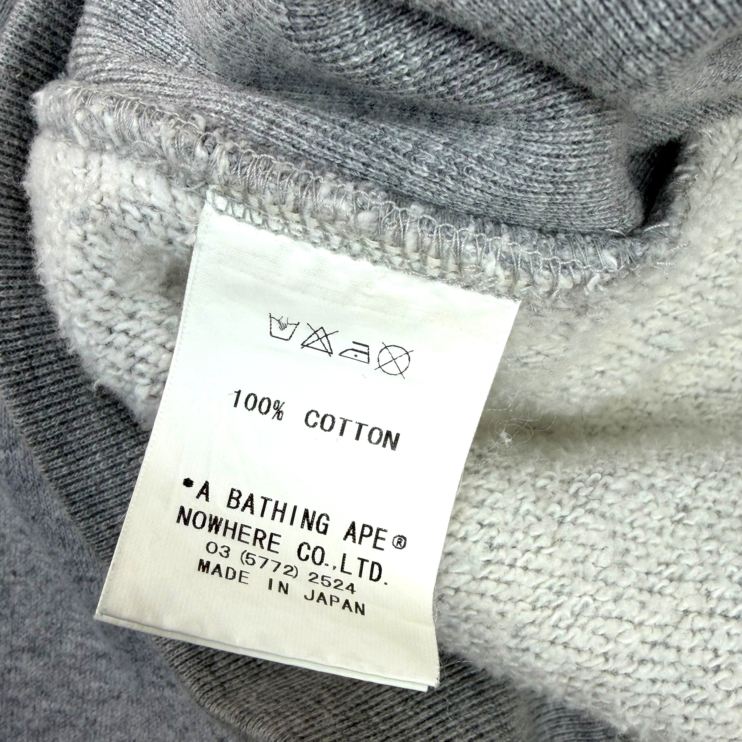 Bape x Kaws ASNKA Logo Full-Zip Hoodie Grey L